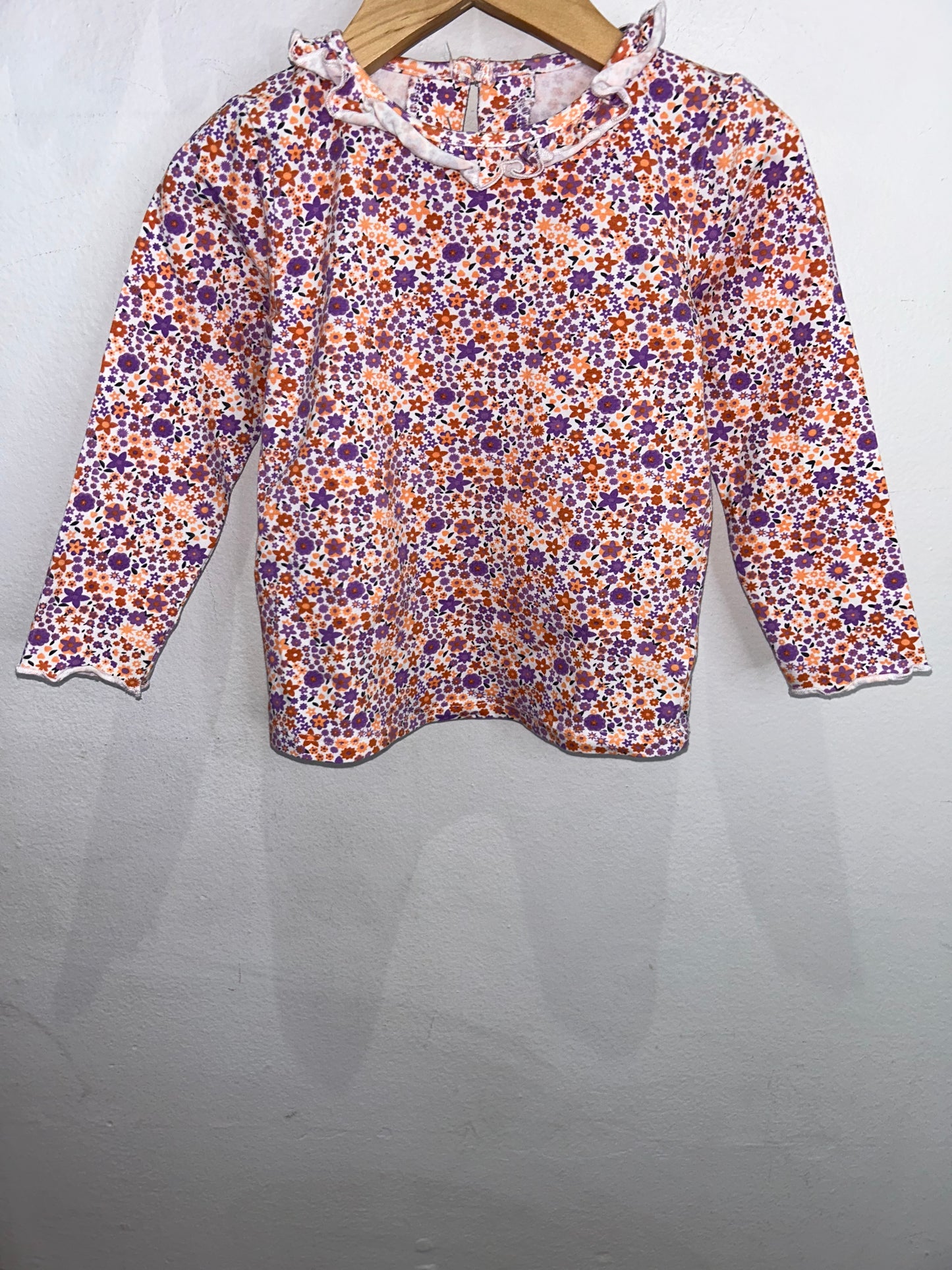 Purple floral longsleeve 18-24m
