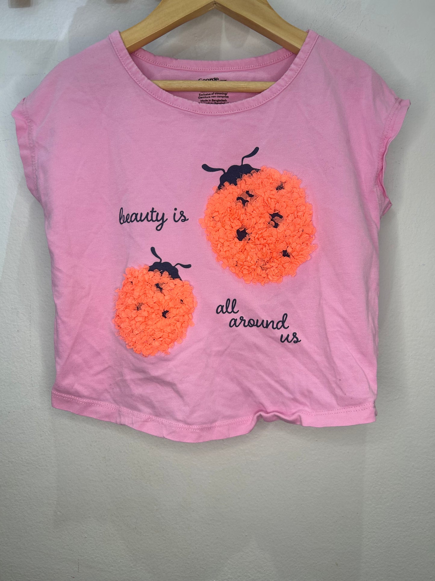 Ladybug boxy tee 6y