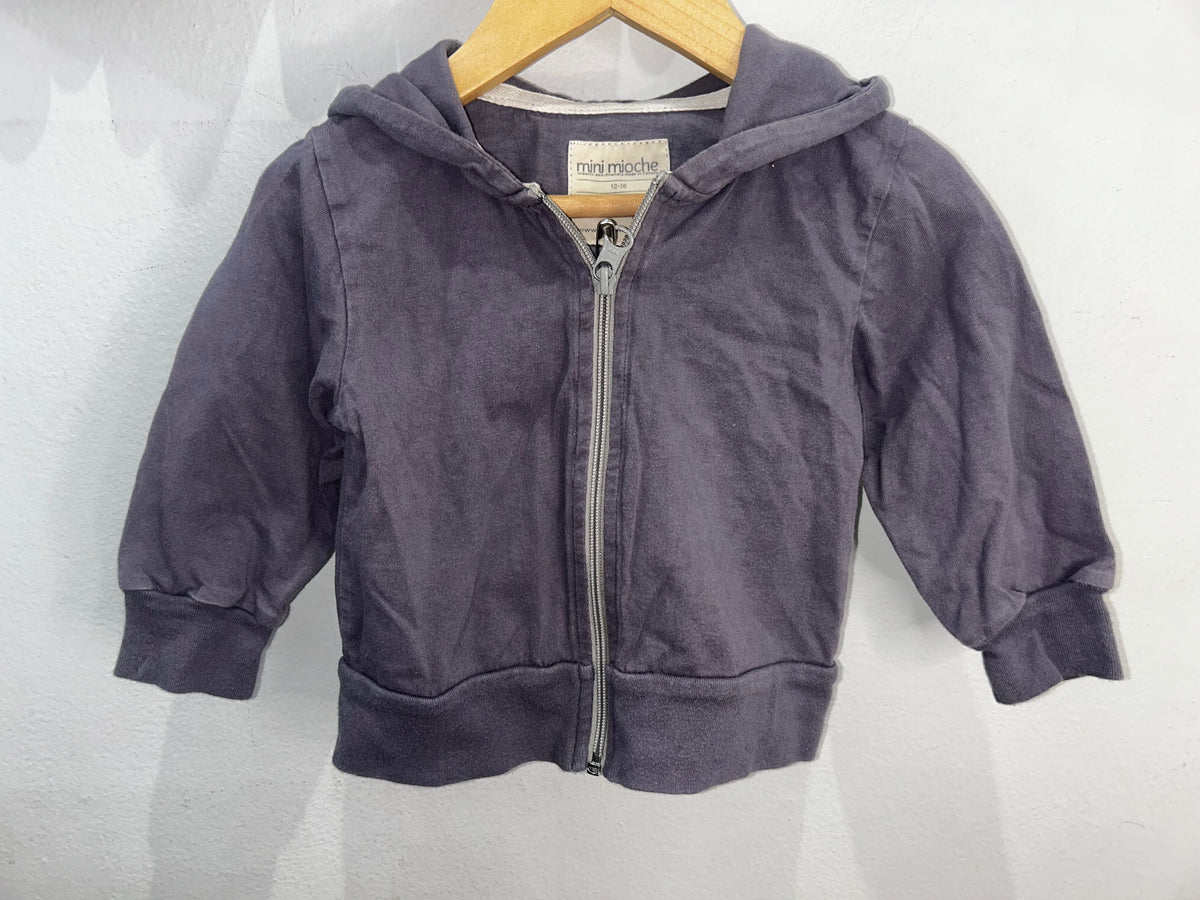 Minimioche eggplant sweatshirt 12-18m