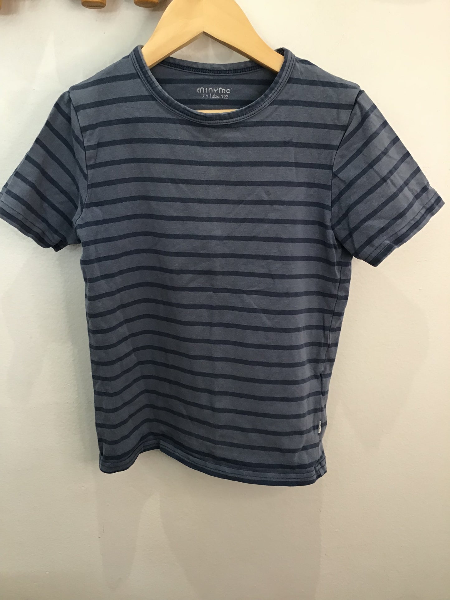 Tee Minymo striped blue 7y