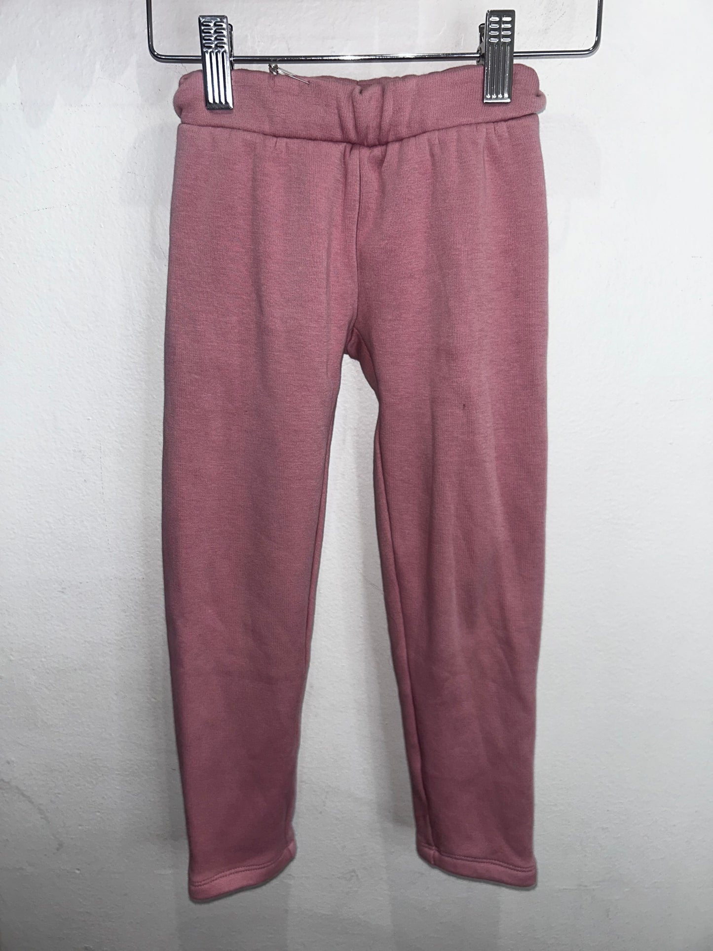 Fleece lined pink leggings 4-5y