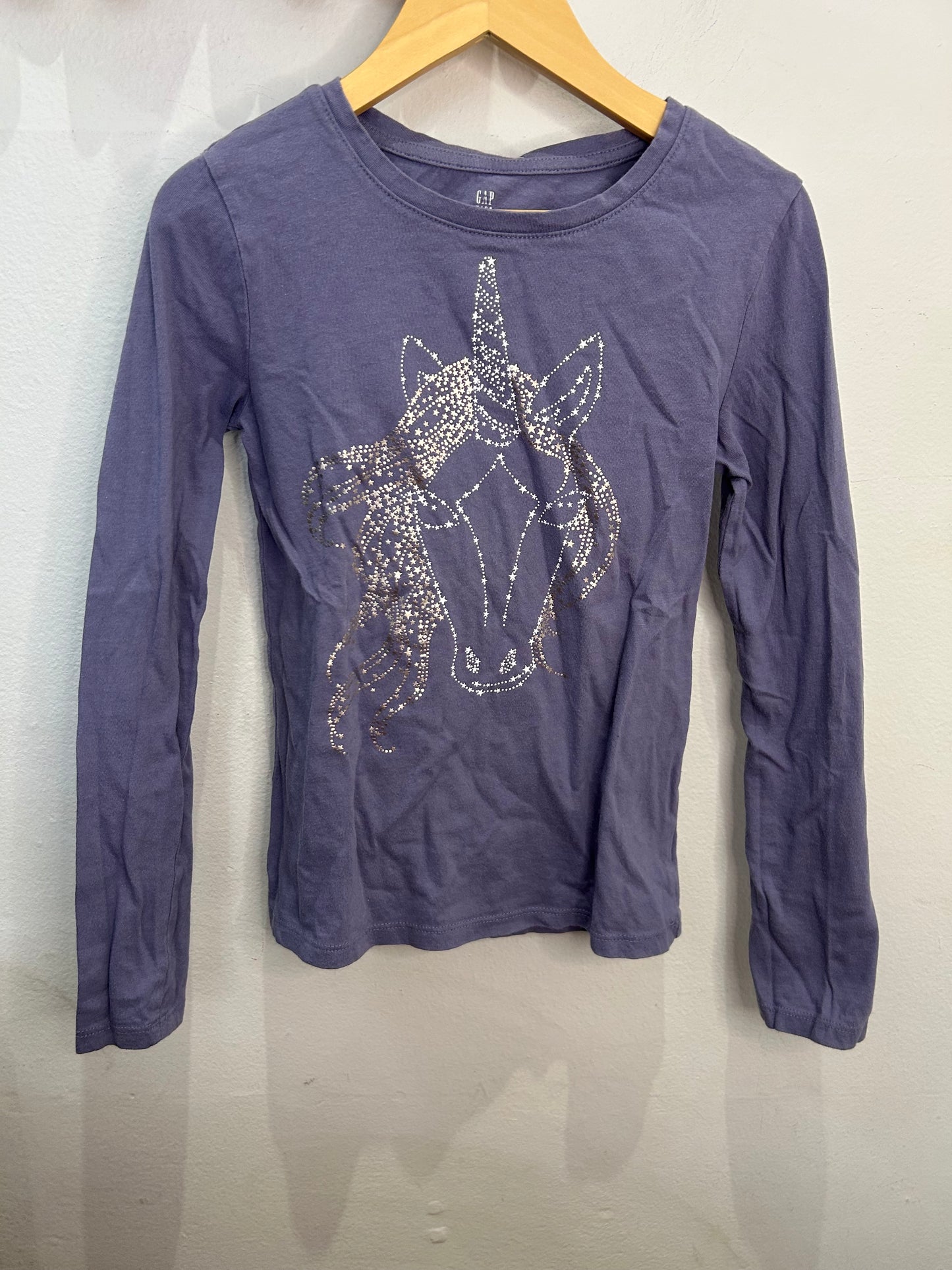 Purple unicorn longsleeve 10-12y