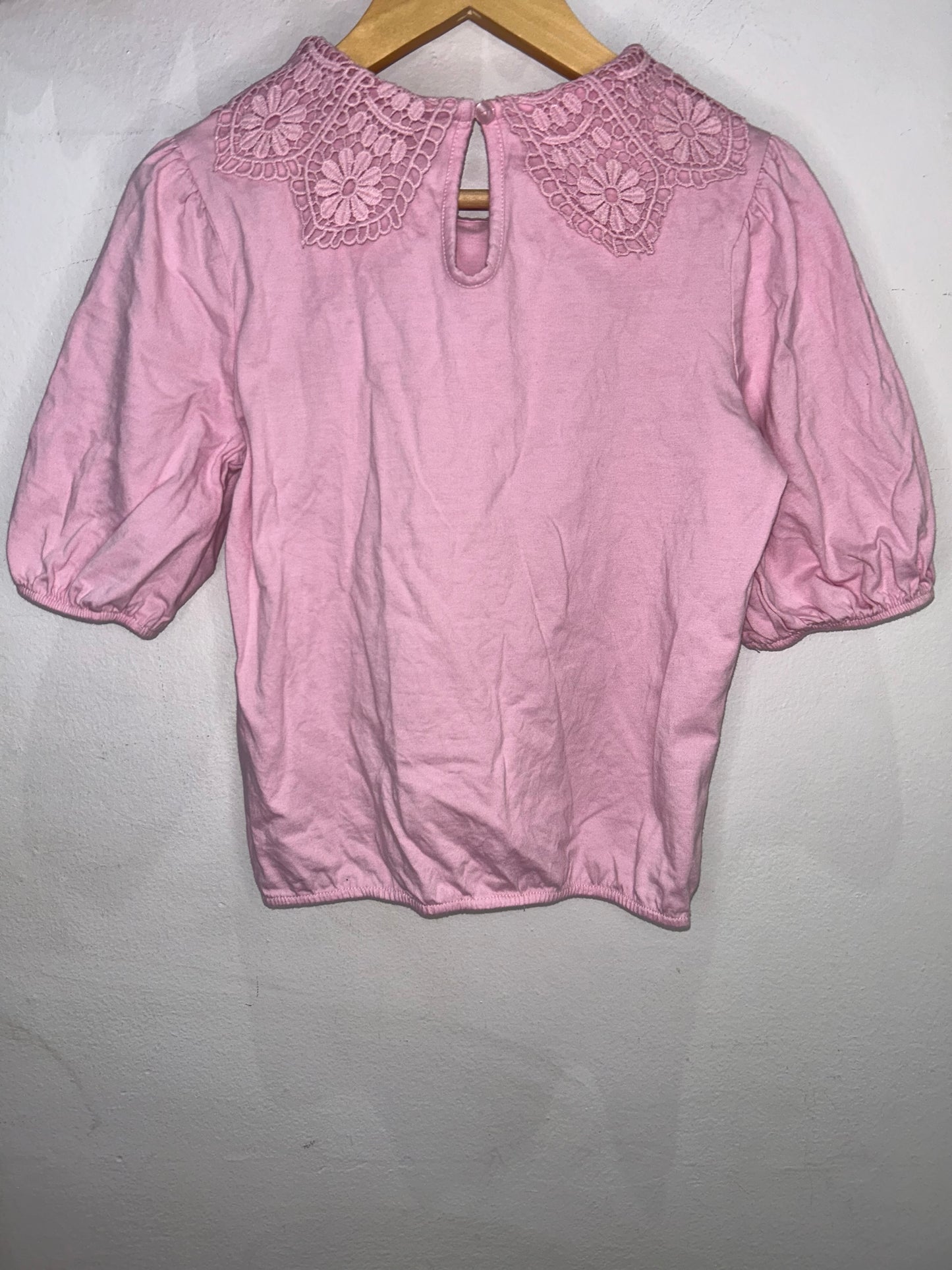 Pink collared tee 6y