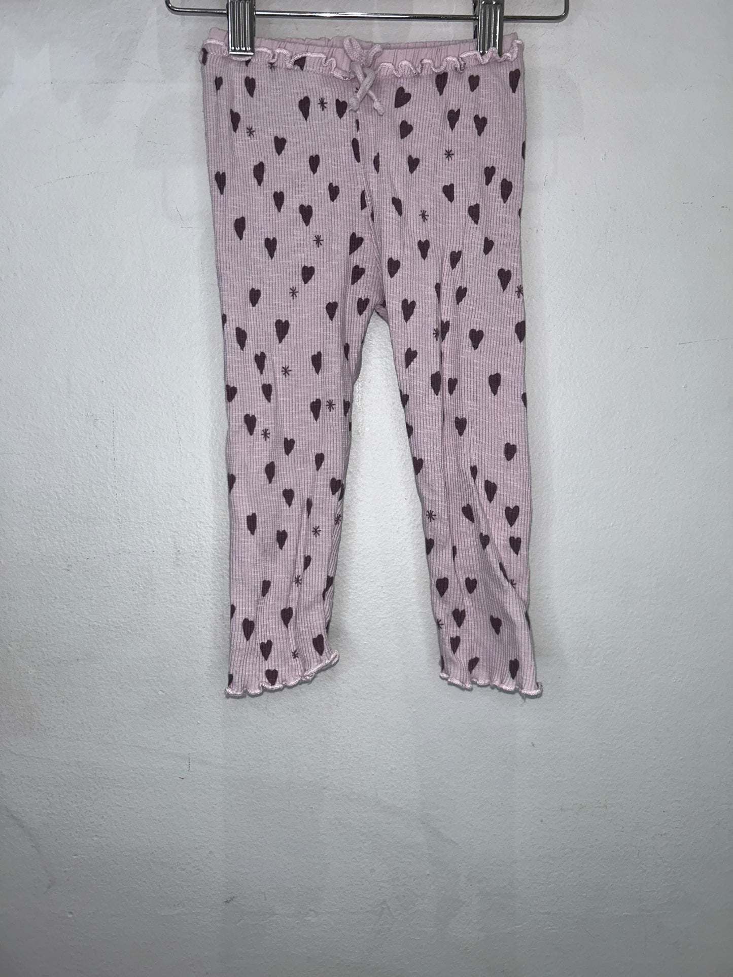 Brown hearts lilac pants 18-24m
