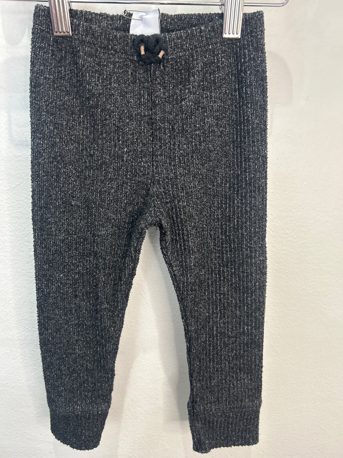 Charcoal ribbed leggings 2-3y