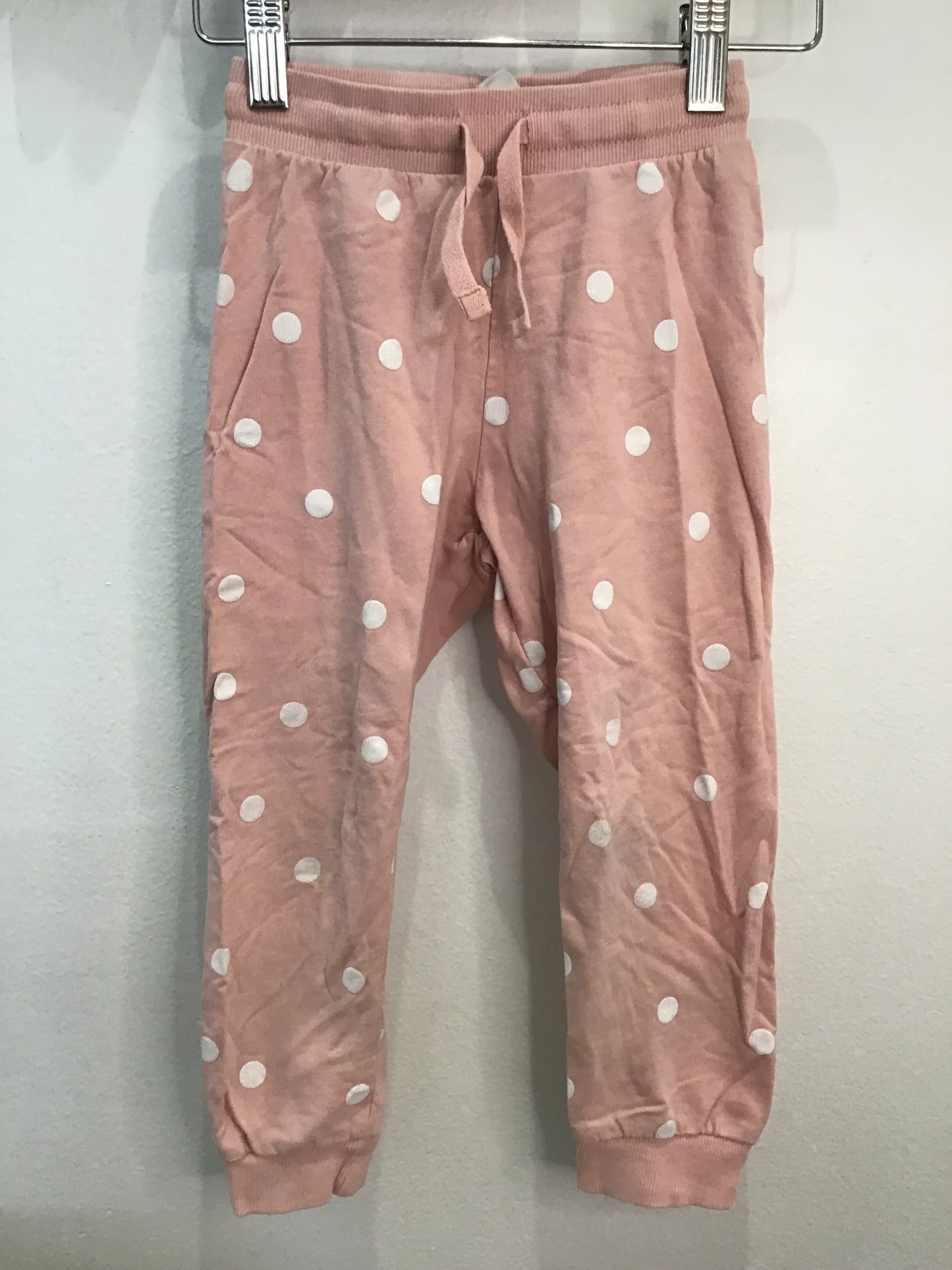 Pants pink polka dots joggers 3-4y