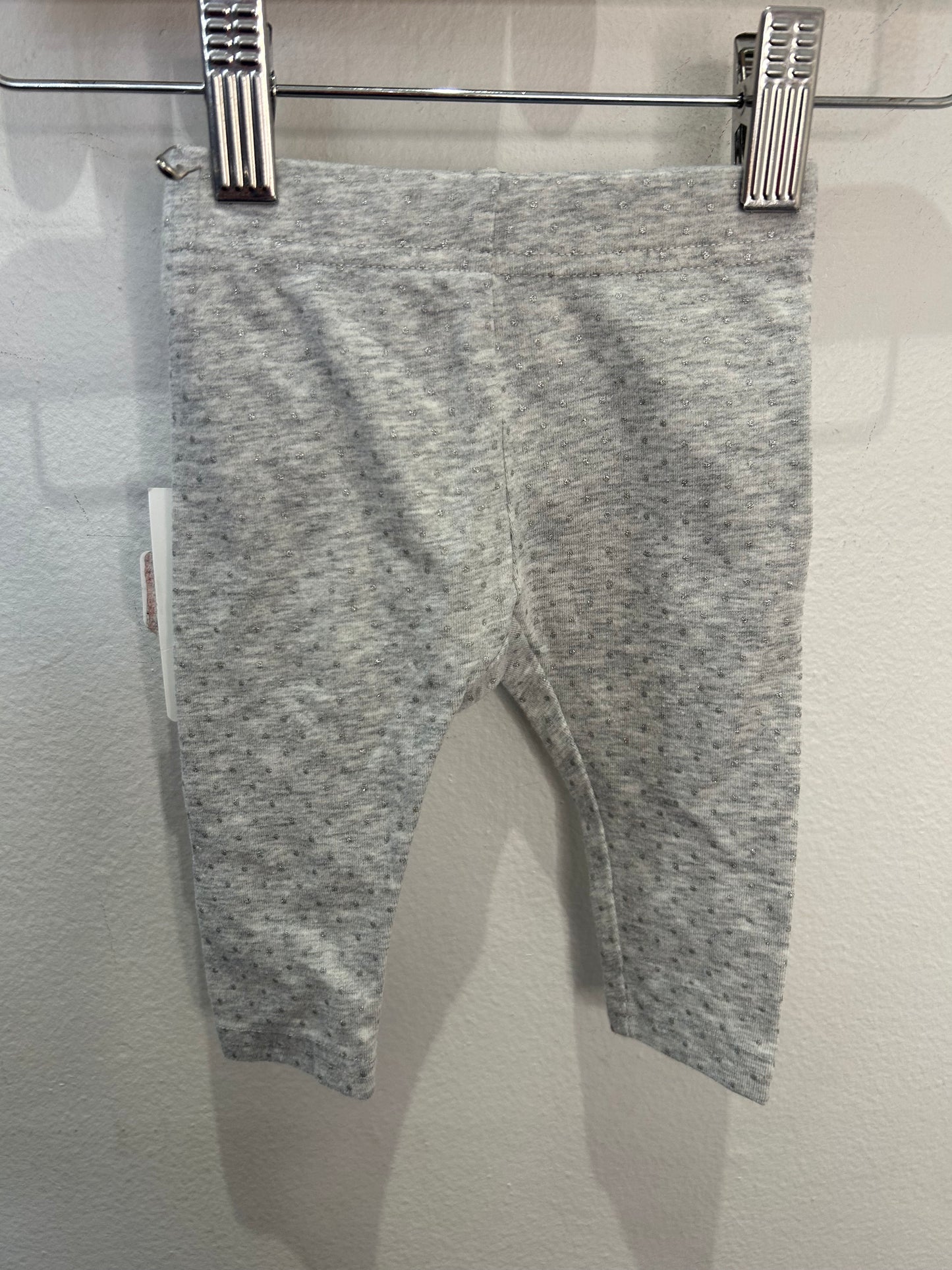 Sparkly grey leggings 3-6m