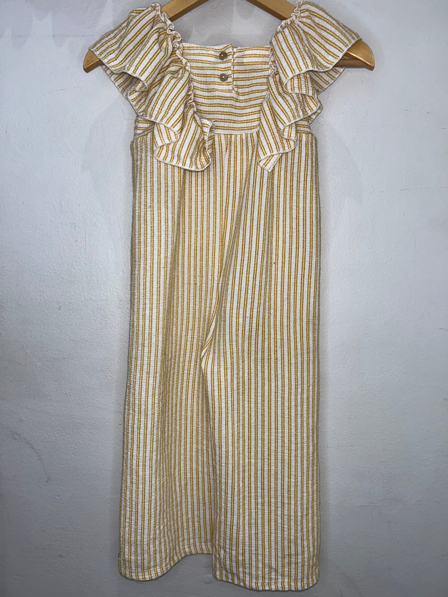 Yellow wide leg fancy romper 2-3y