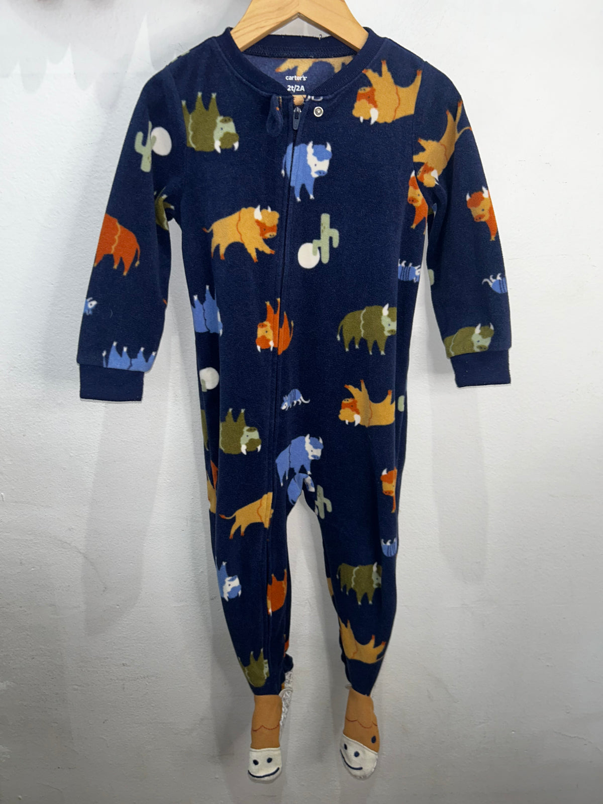 Bison fleece sleeper 2y