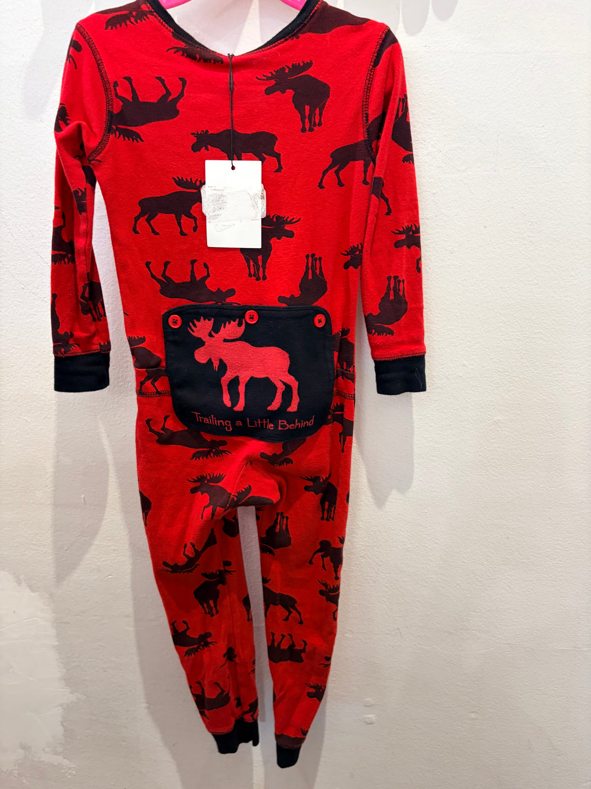Little Blue House red moose sleeper 2y