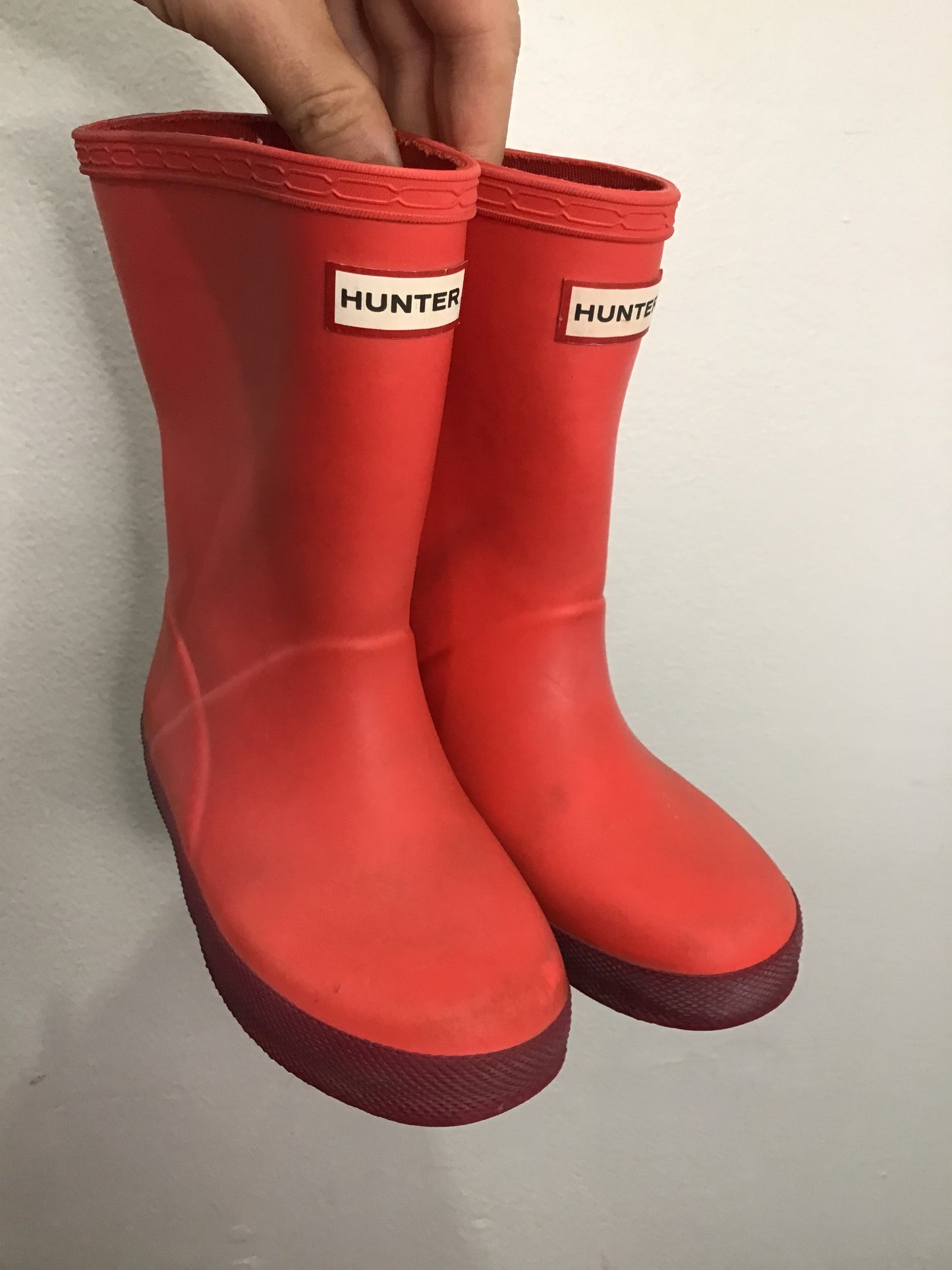 C9 red Hunter rainboots