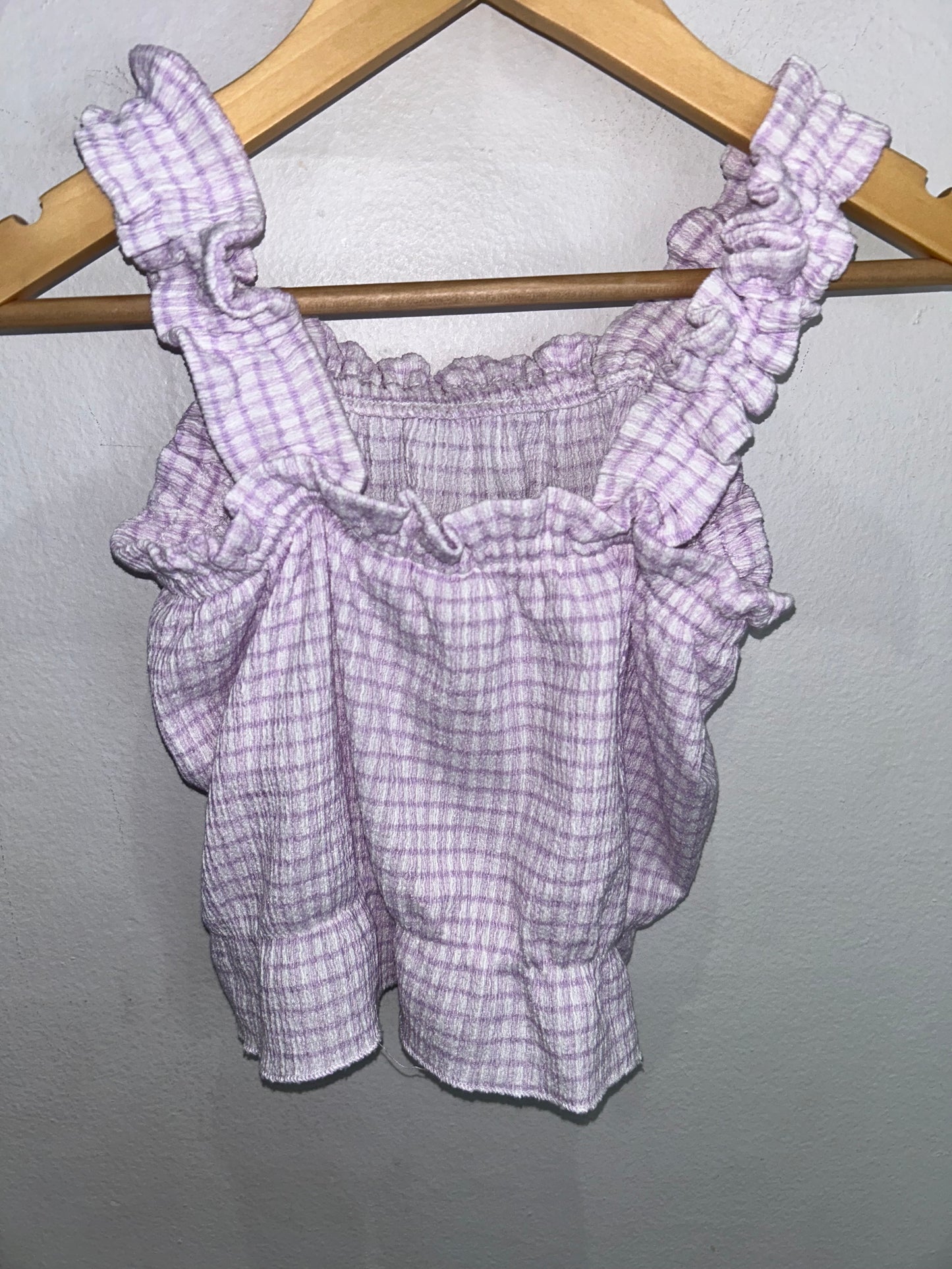Purple gingham tanktop 5-6y
