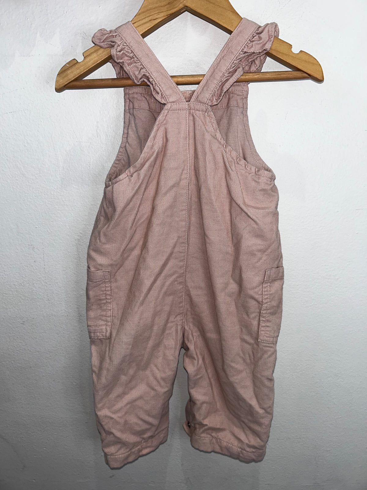 Light pink corduroy romper 3-6m