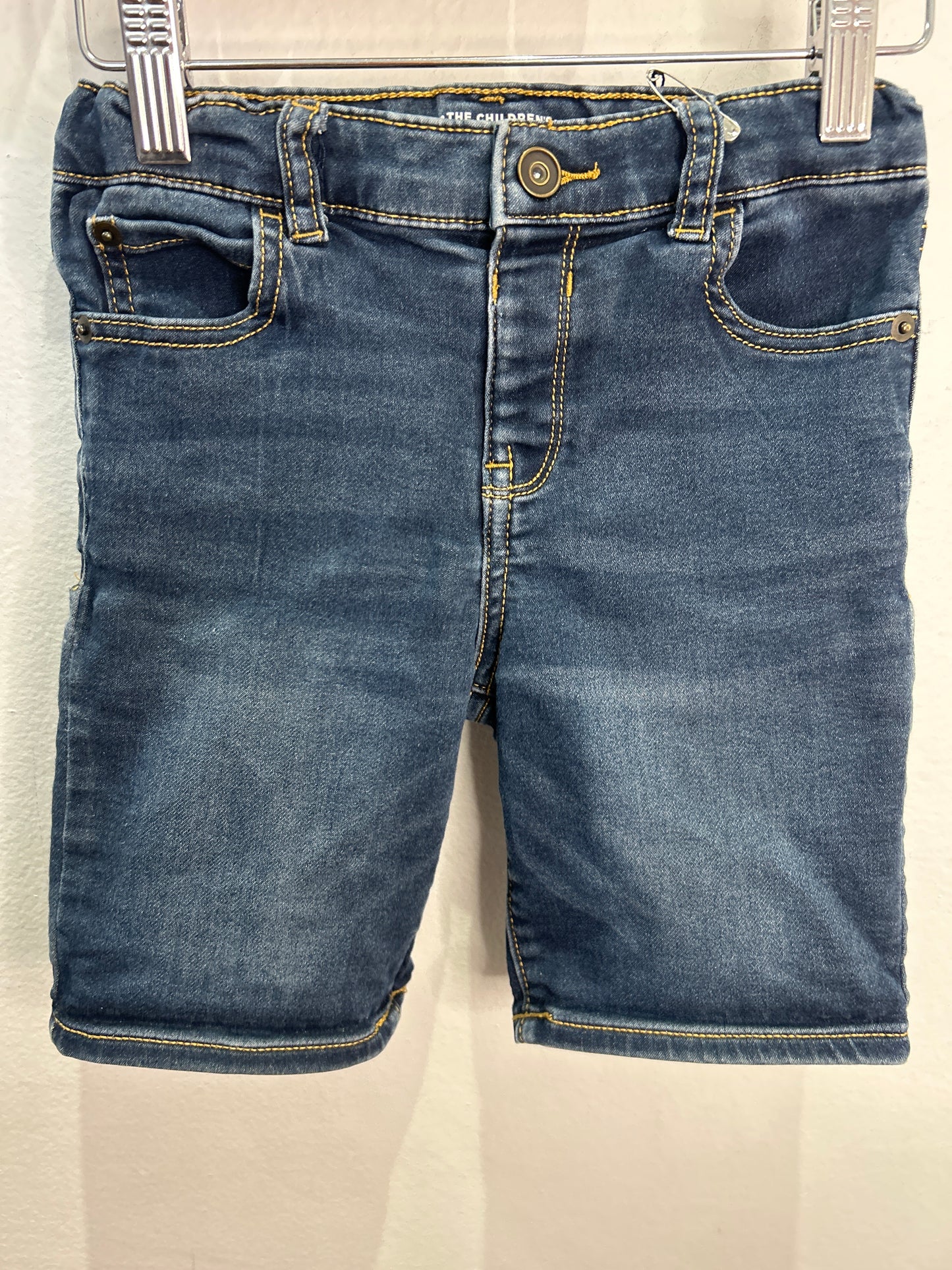 Stretchy denim bermuda shorts 5y