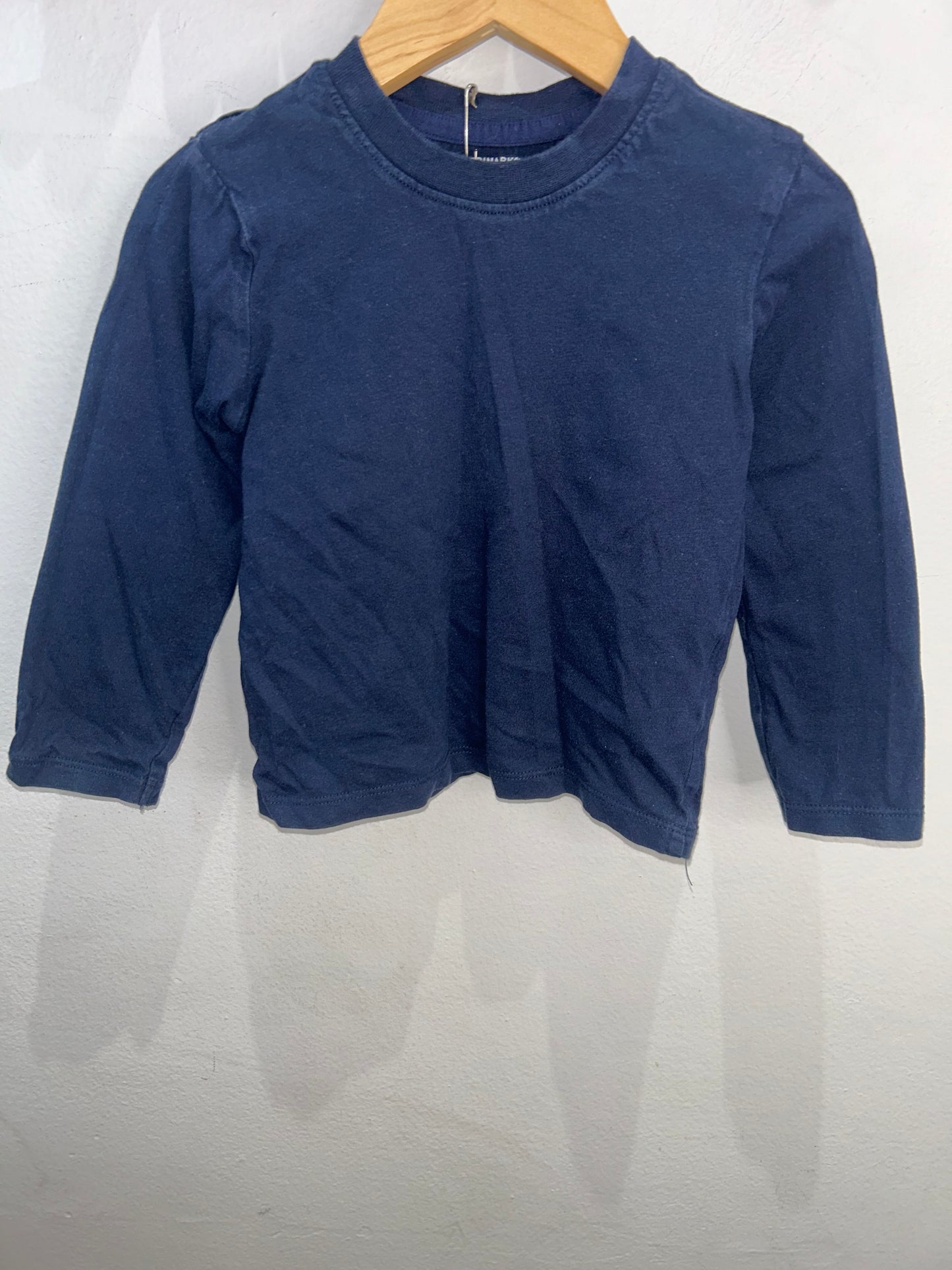 Navy longsleeve tee 18-24m