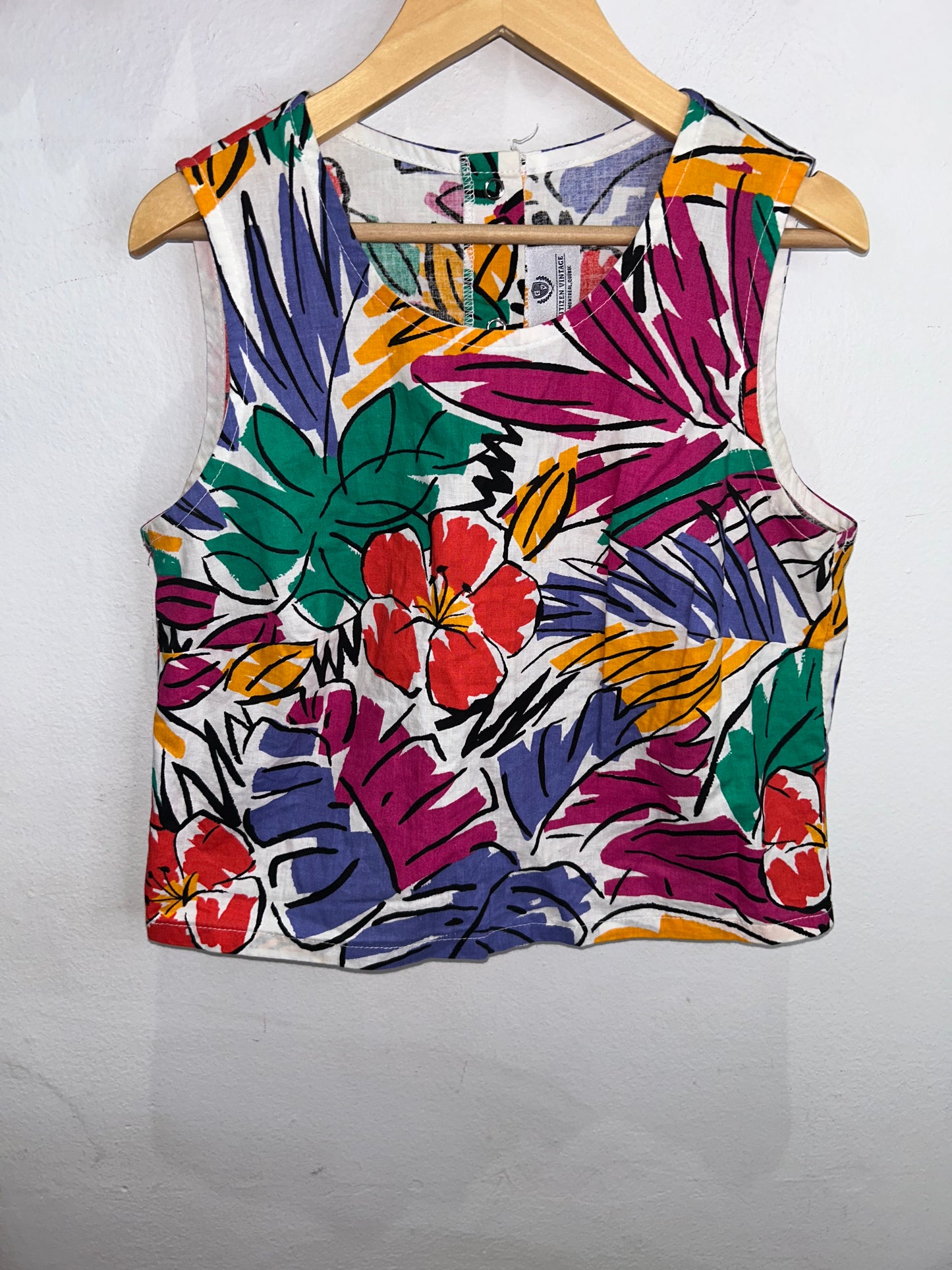 Bold flower print skirt set- adult XS