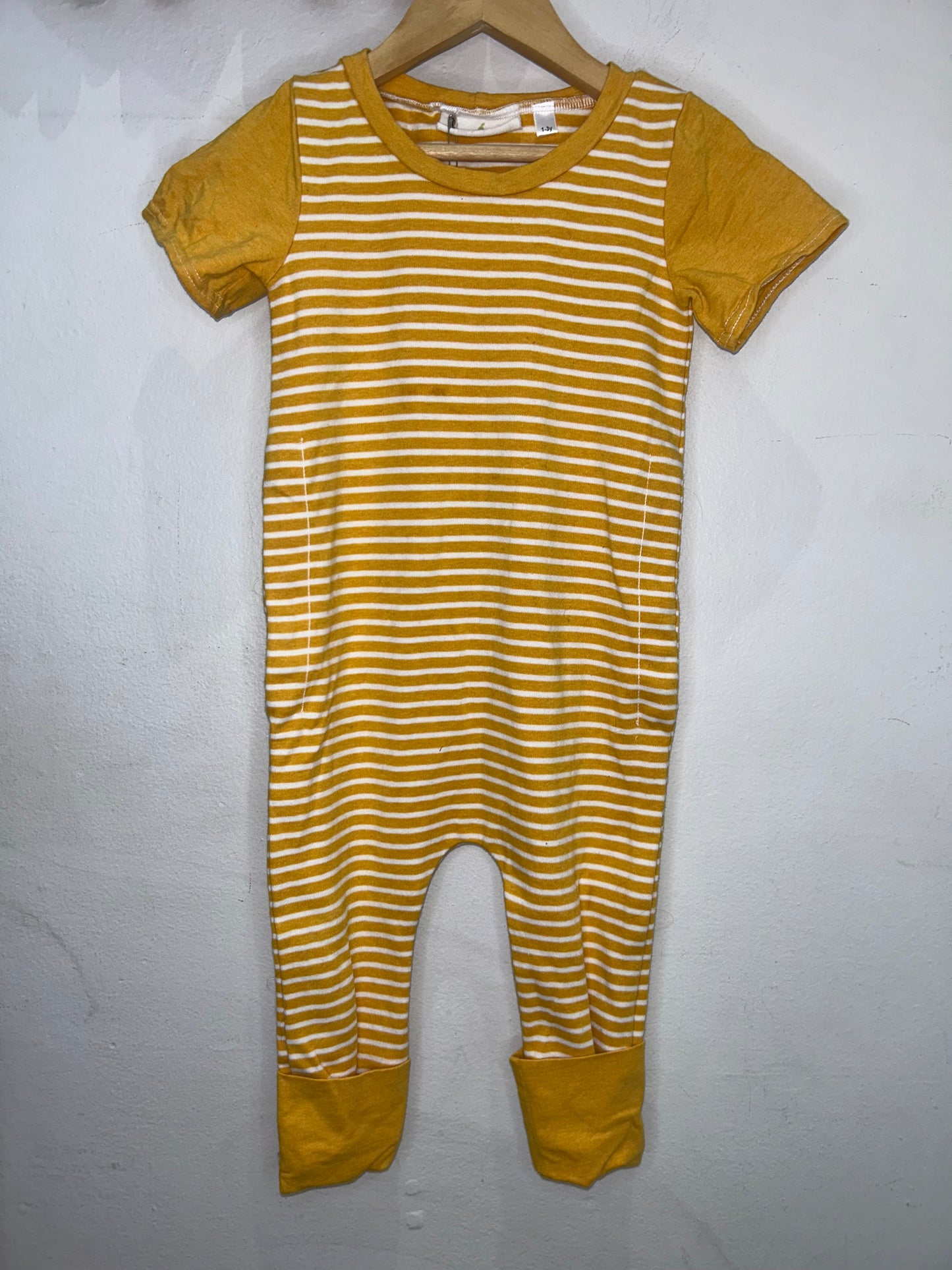 Little Pear Boutique yellow romper 1-3y
