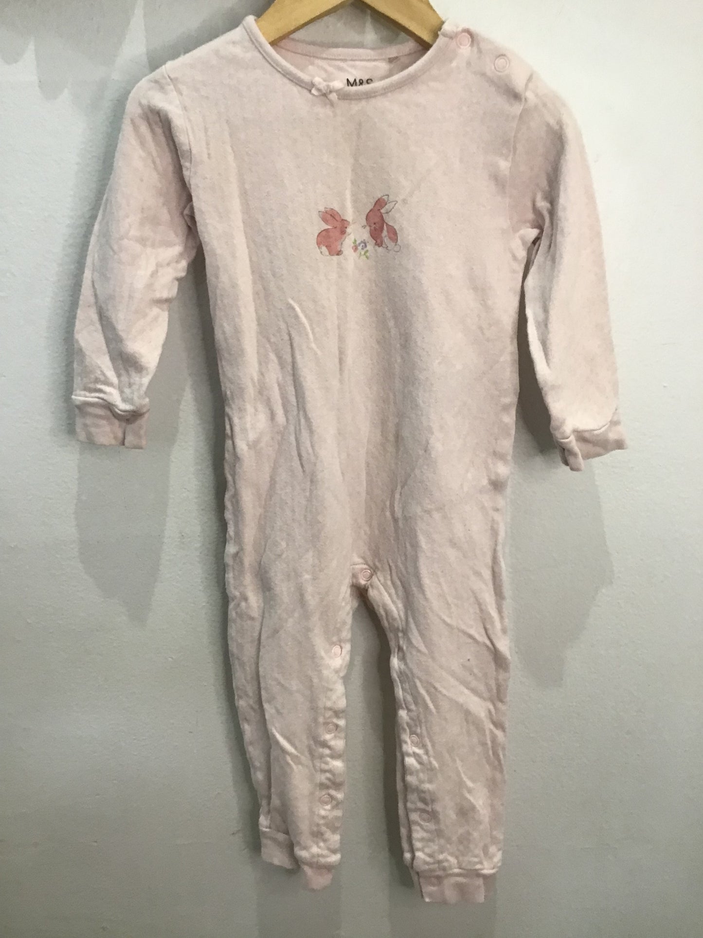 Bunny pink sleeper 18-24m