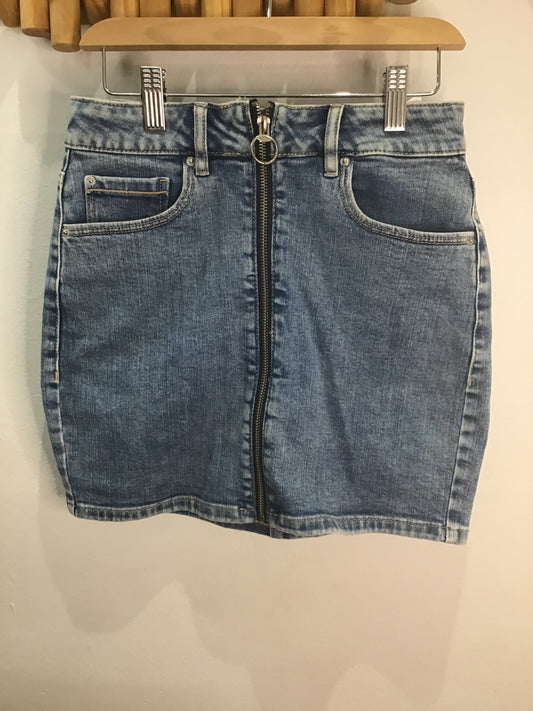 Zip denim skirt - adult XS (14y)