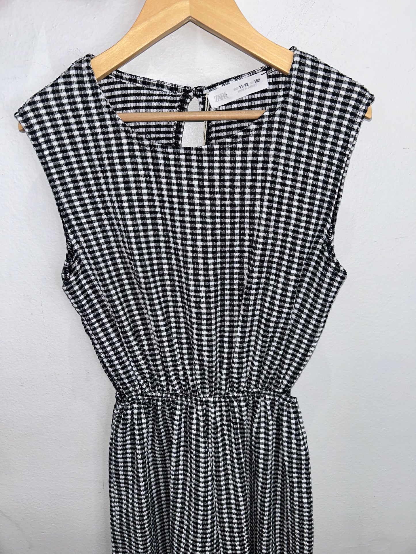 Gingham wide leg romper 11-12y NEW