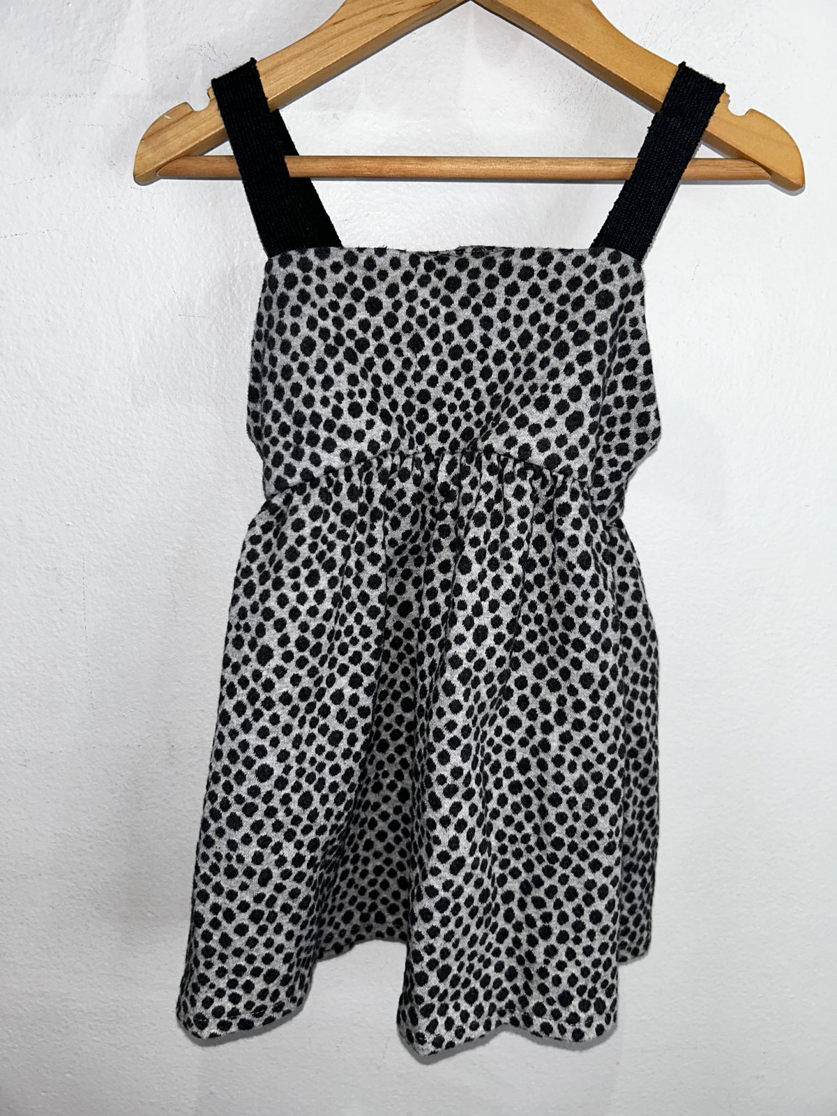 Grey leopard skirt romper 2-3y
