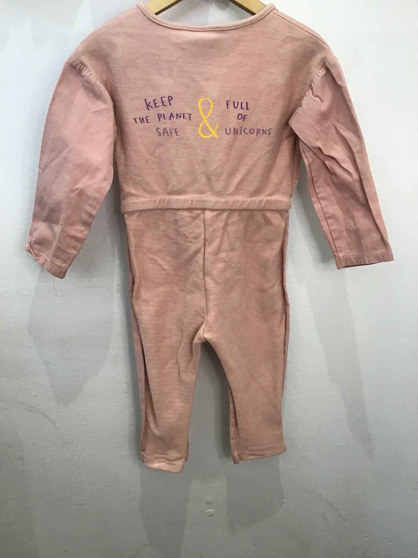 Pink coveralls 18-24m