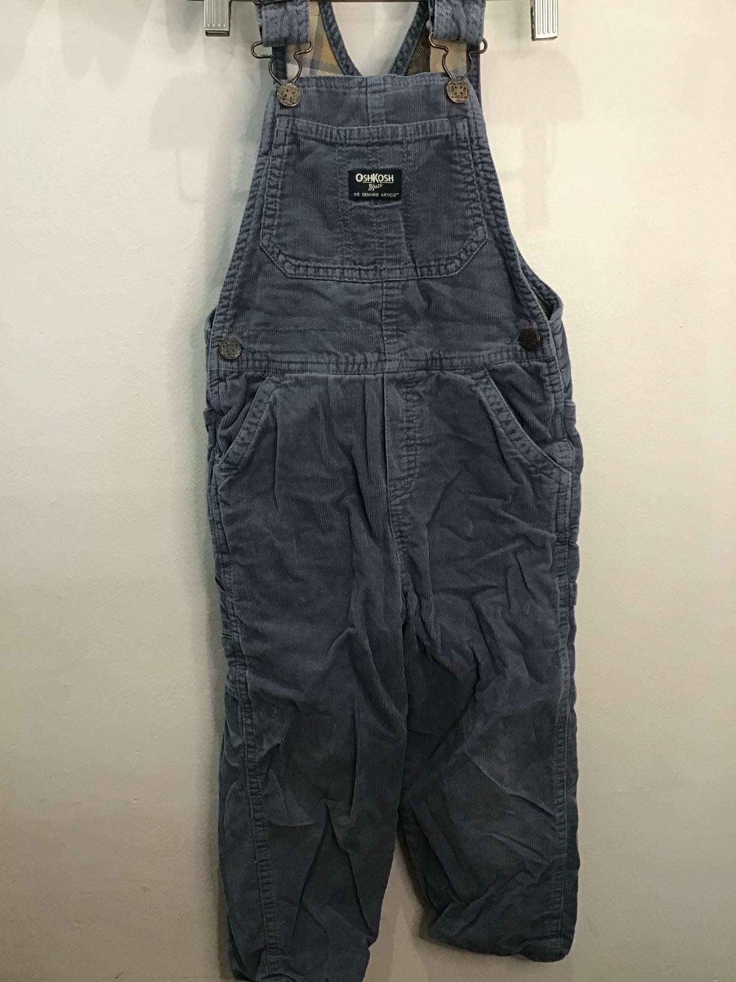 Overalls lined blue cord 5y