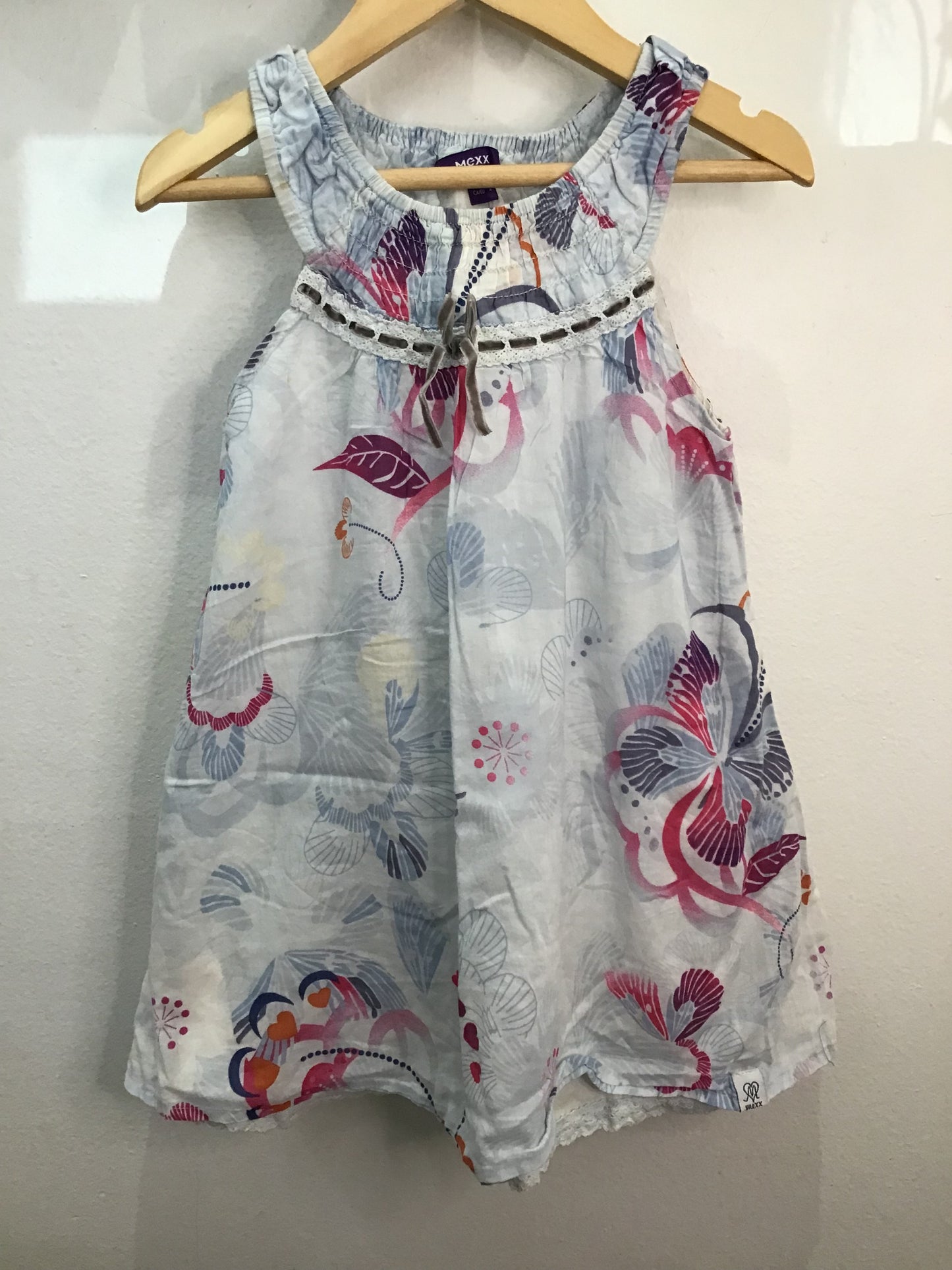 Dress taktop blue painted 4y