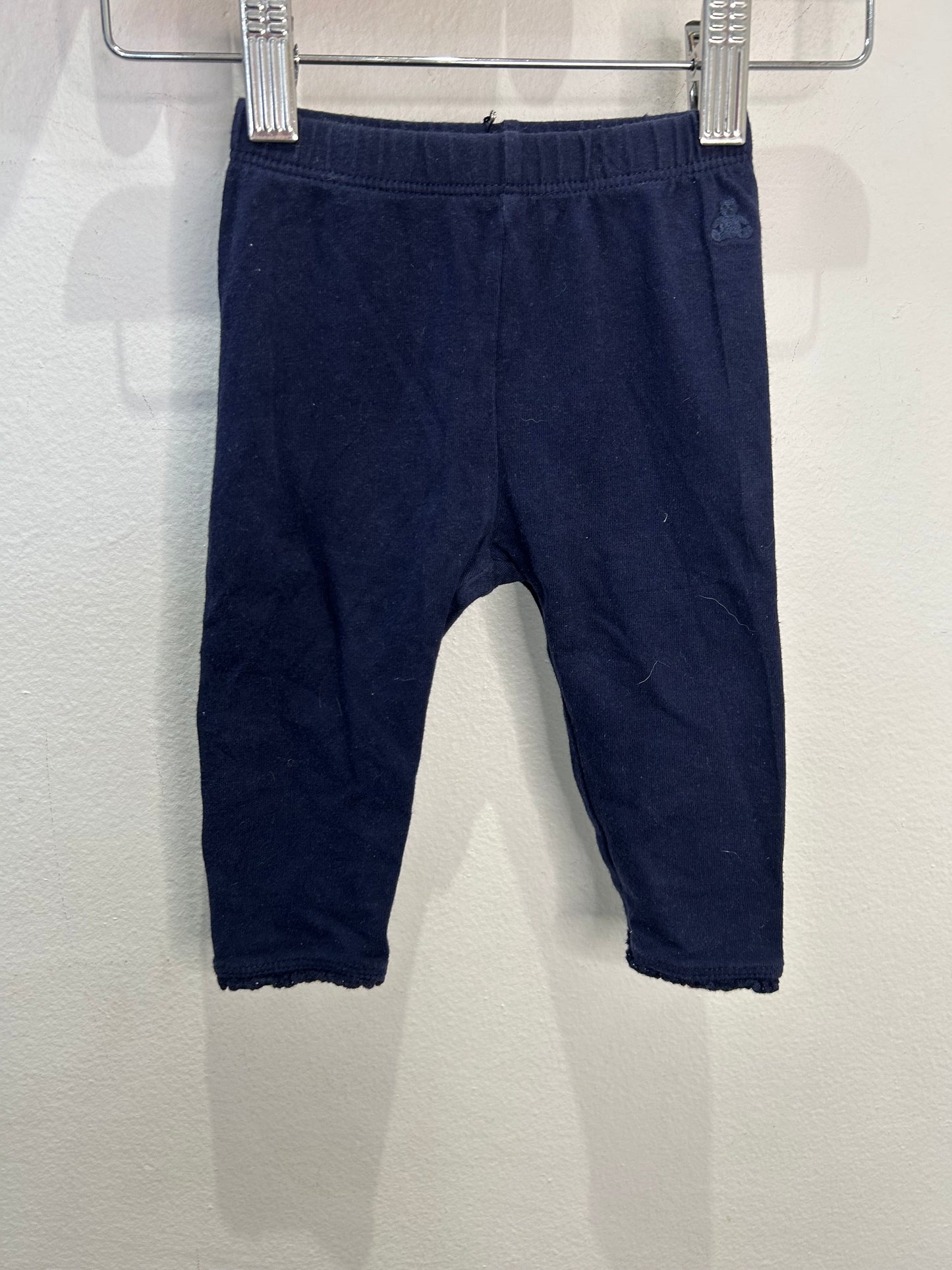 Navy leggings 3-6m