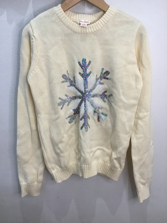 Sweater sparkly snowflake 10-12y