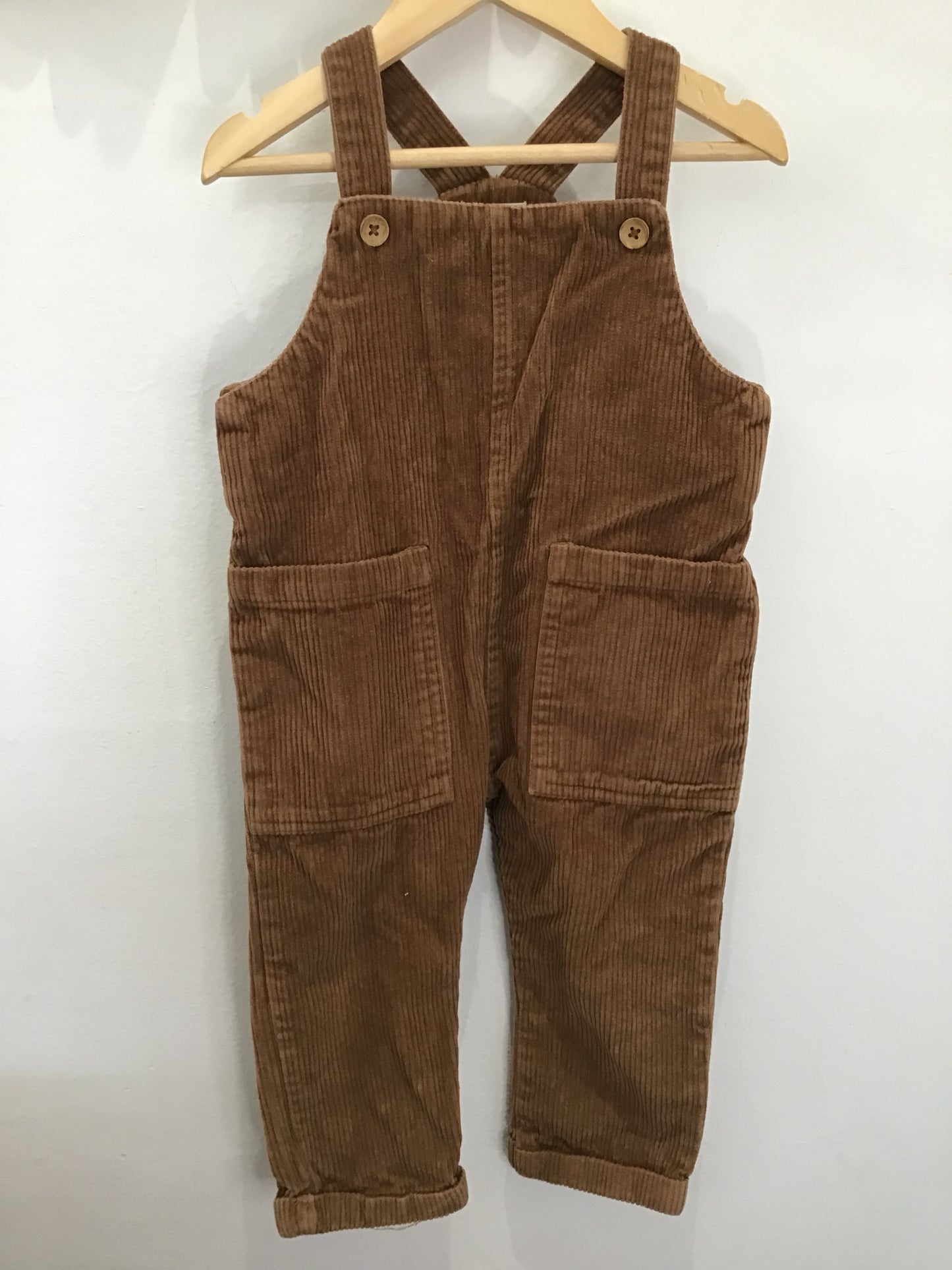 Brown relaxed fit overalls 18-24m