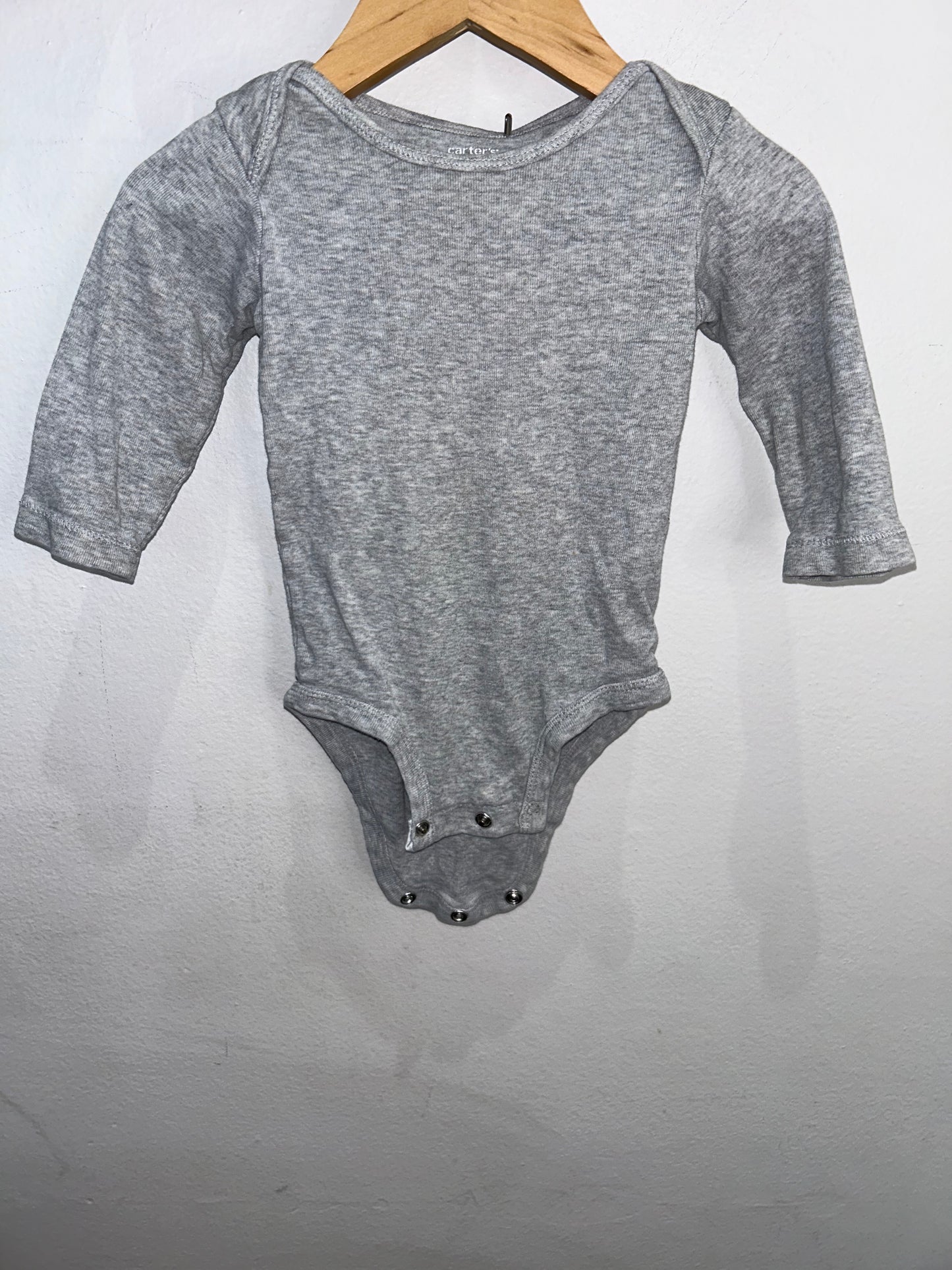 Grey longsleeve onesie 9m