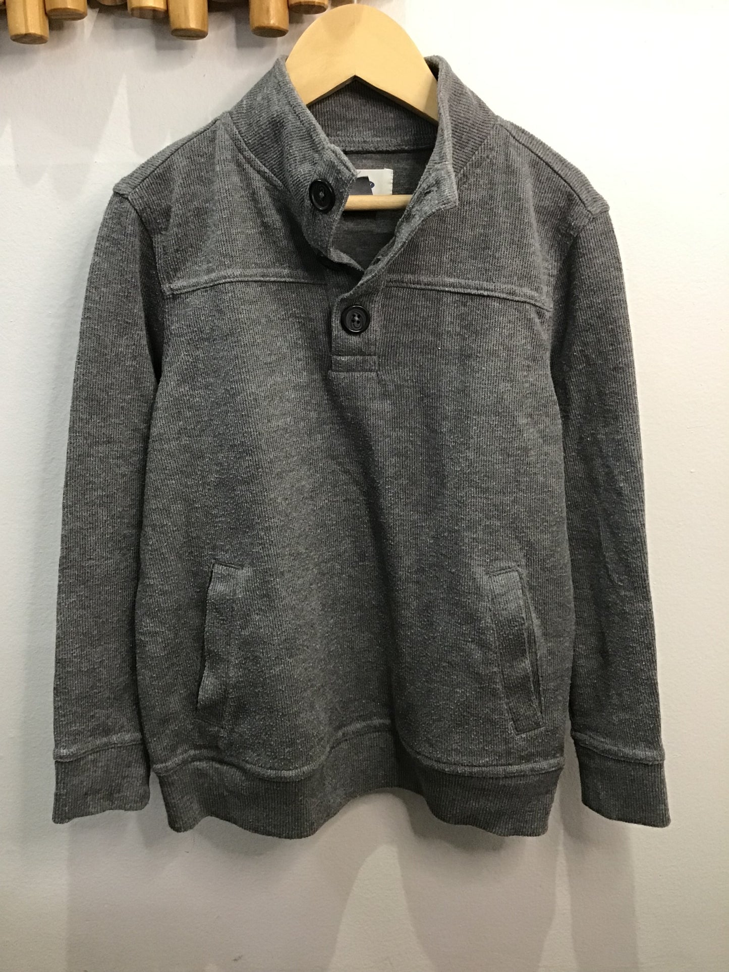 Ribbed quarter henley 6-7y