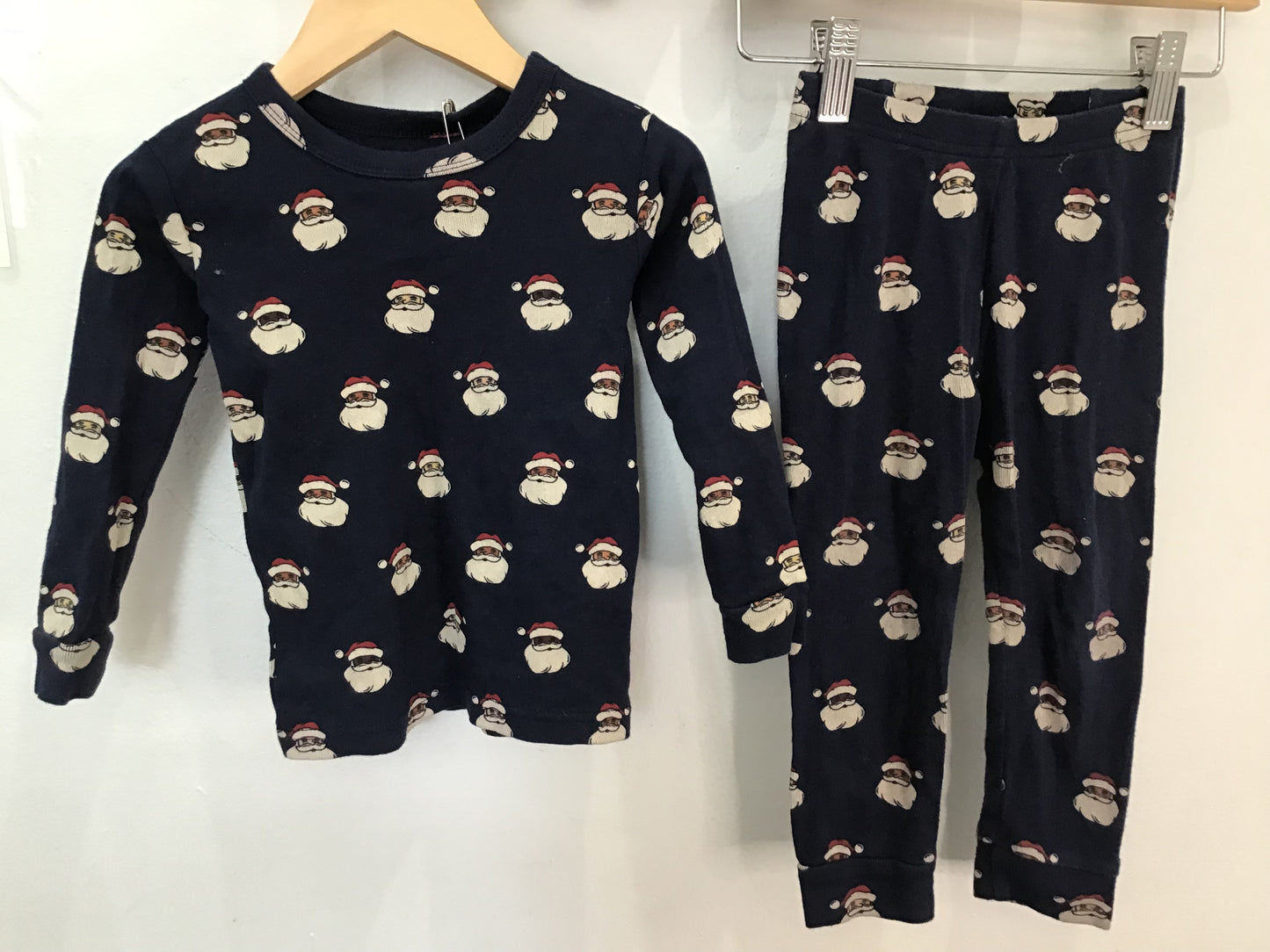 Santa blue pyjamas 2y