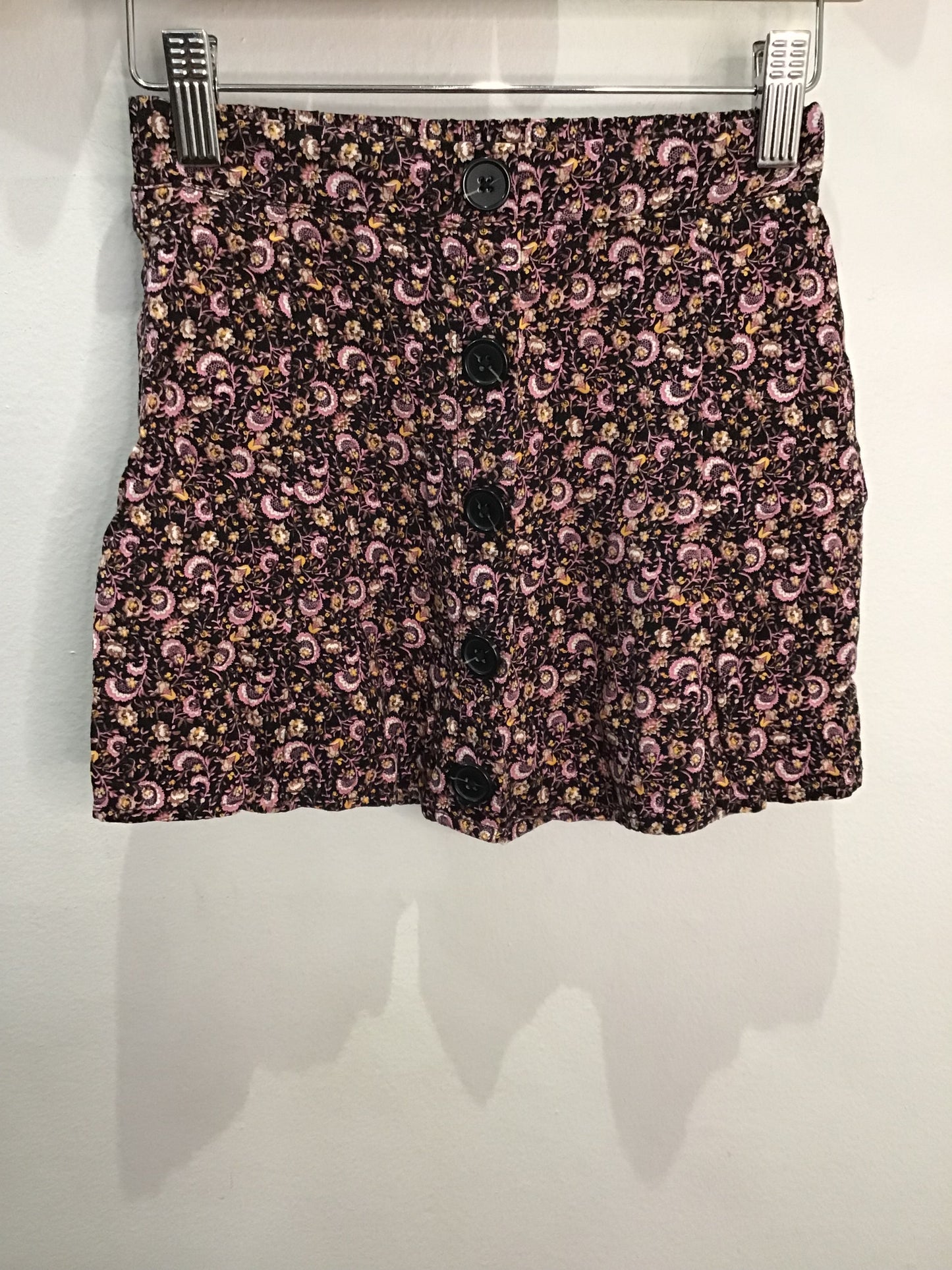 Dark floral mini skirt 4-5y