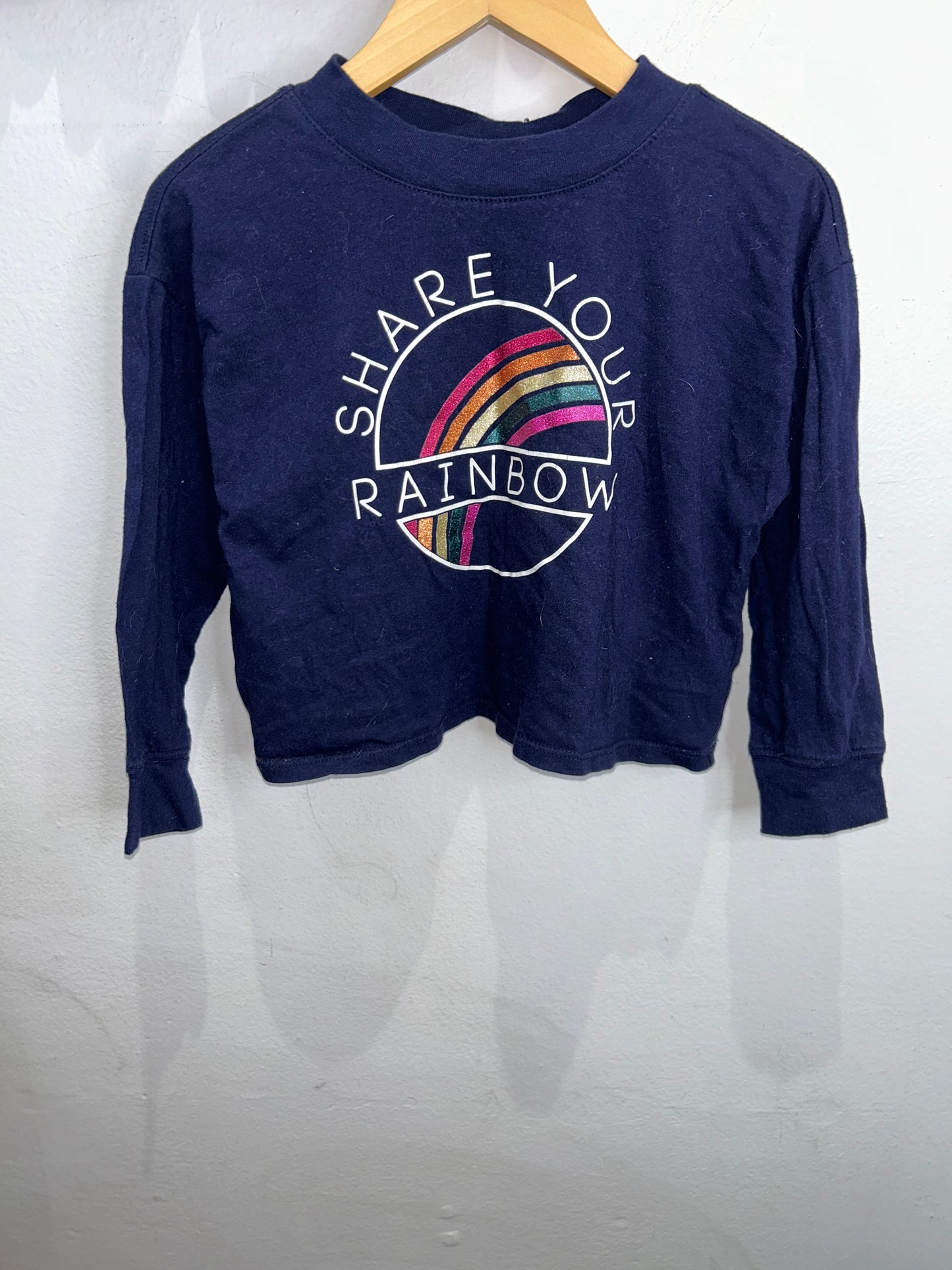 Share the rainbow tee 5-6y