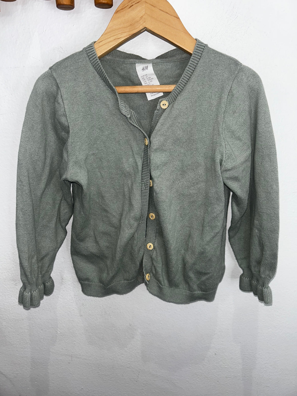 Sage cardigan 2-3y