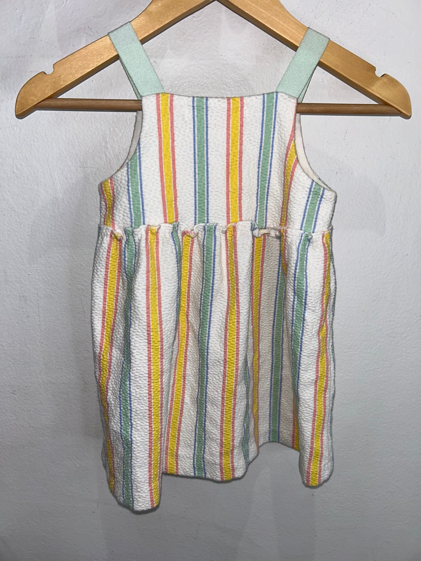 Pastel vertical stripes dress 12-18m