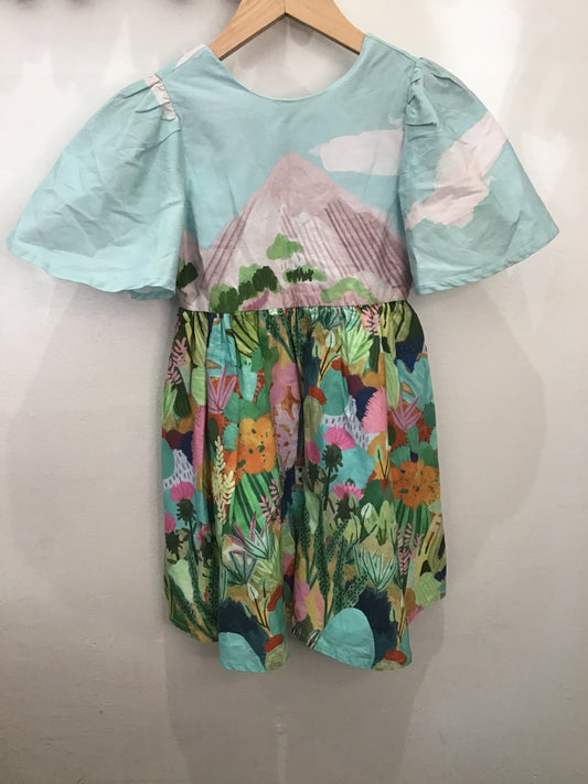 Village print dress 5y NEW