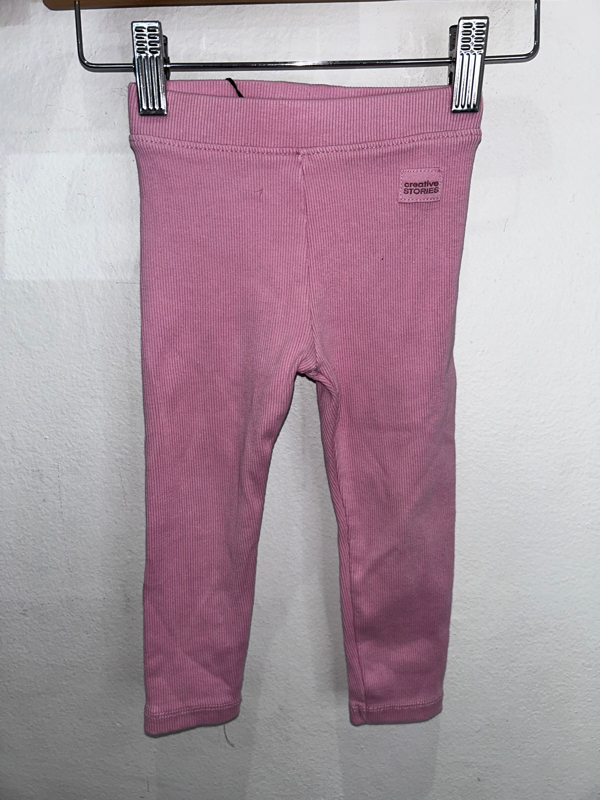 Bubble gum ribbed pants 2y