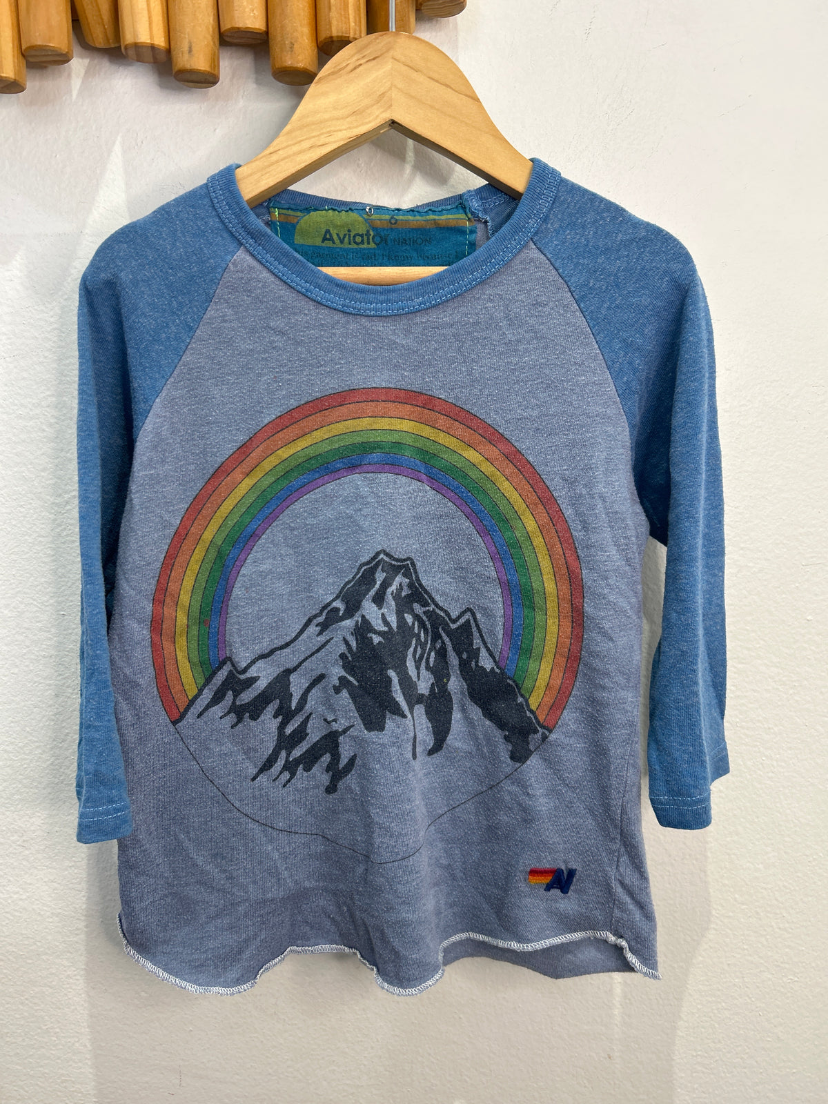 Aviator Nation rainbow tee 6y*