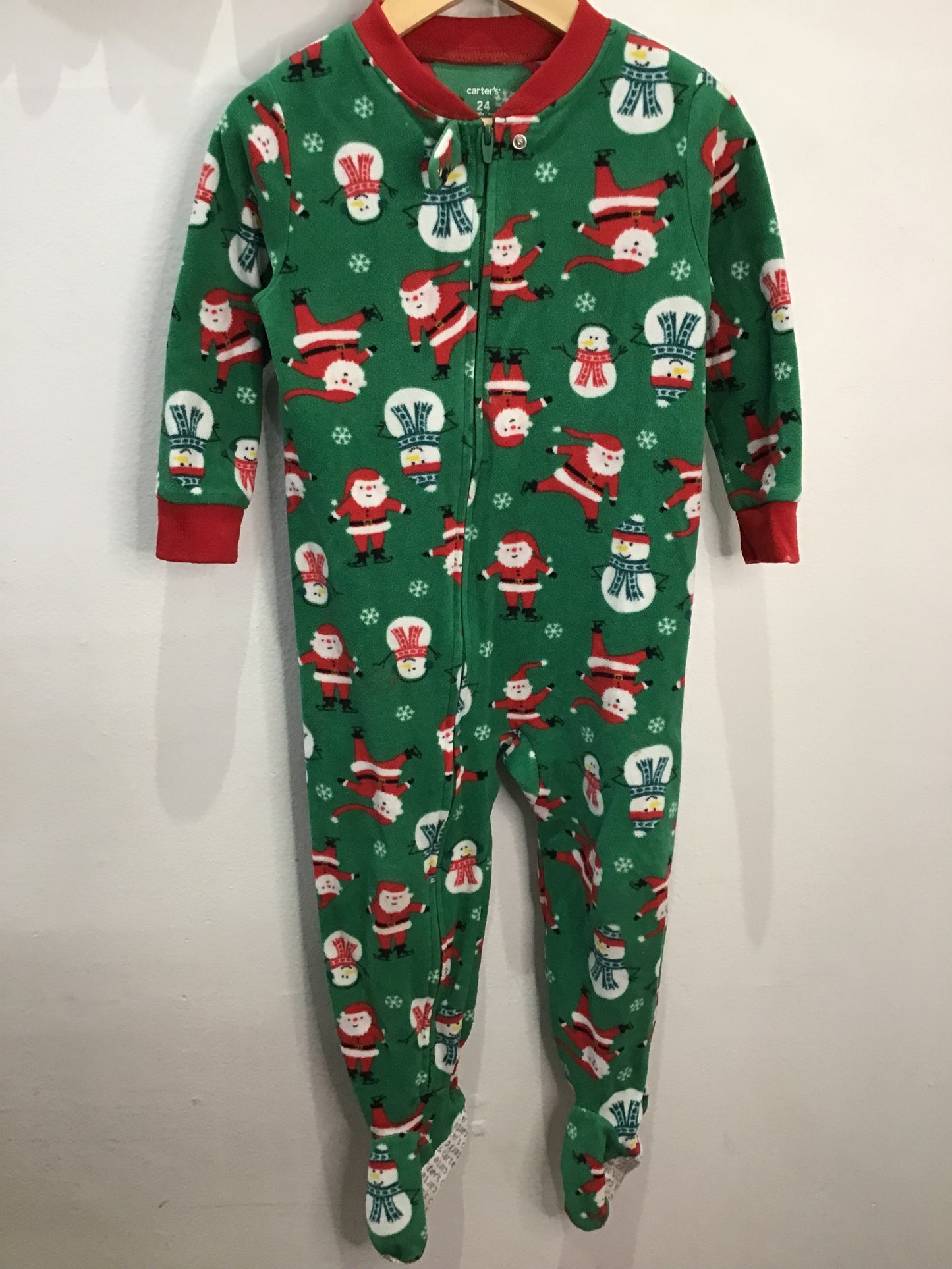 Fleece santa sleeper 24m