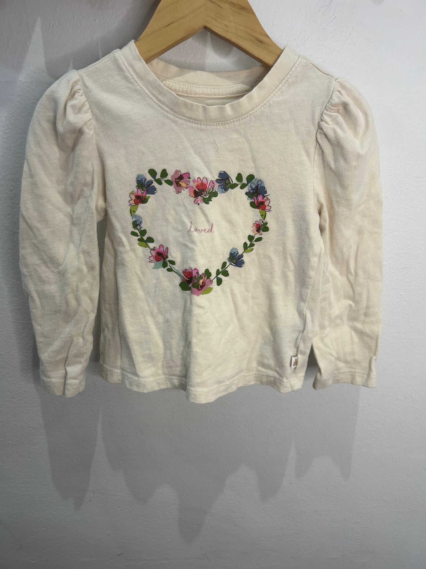 Loved heart flower longsleeve 2y