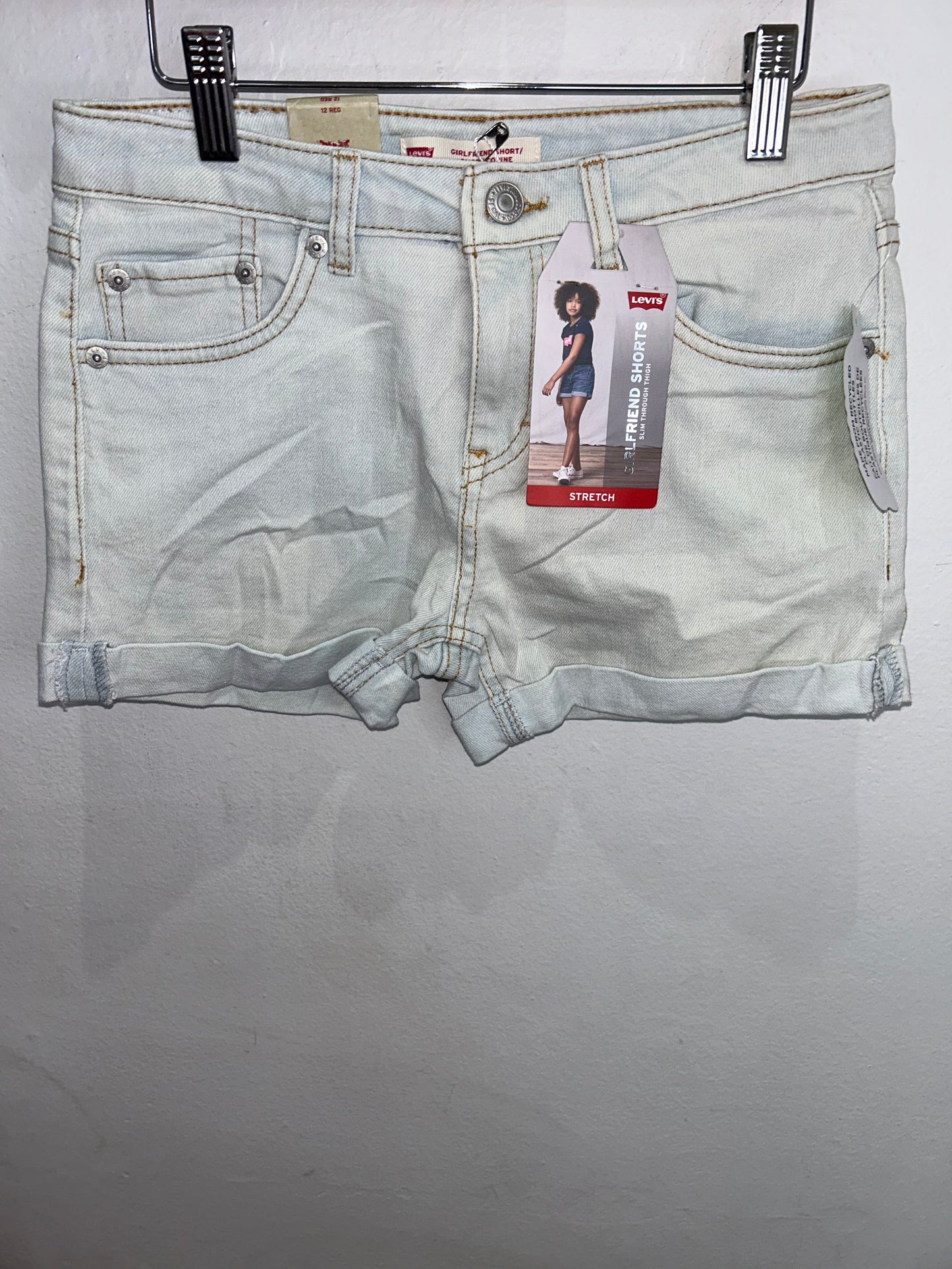 Light wash girlfriend shorts 12y NEW