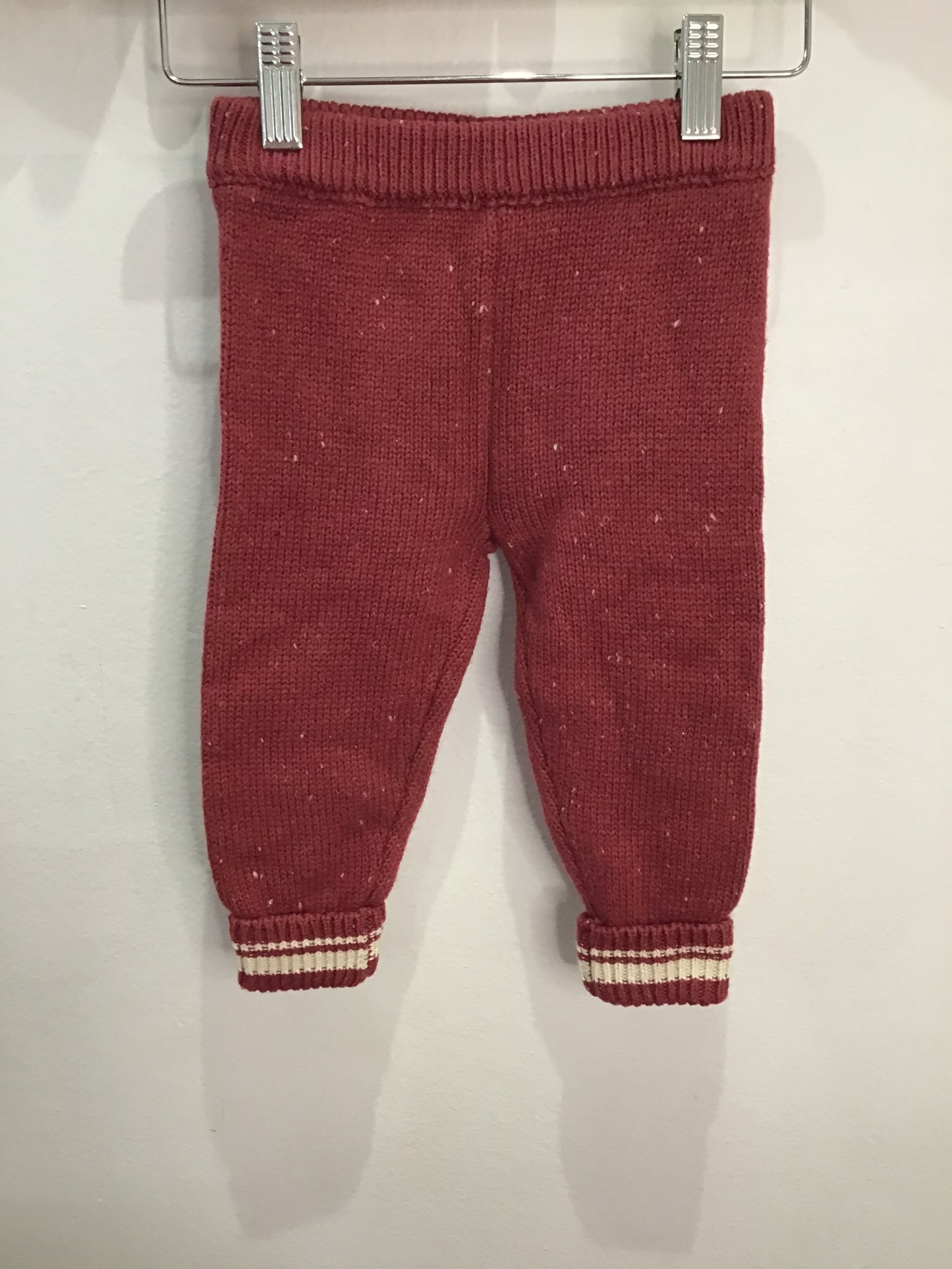 Maroon sweater pants 12-18m