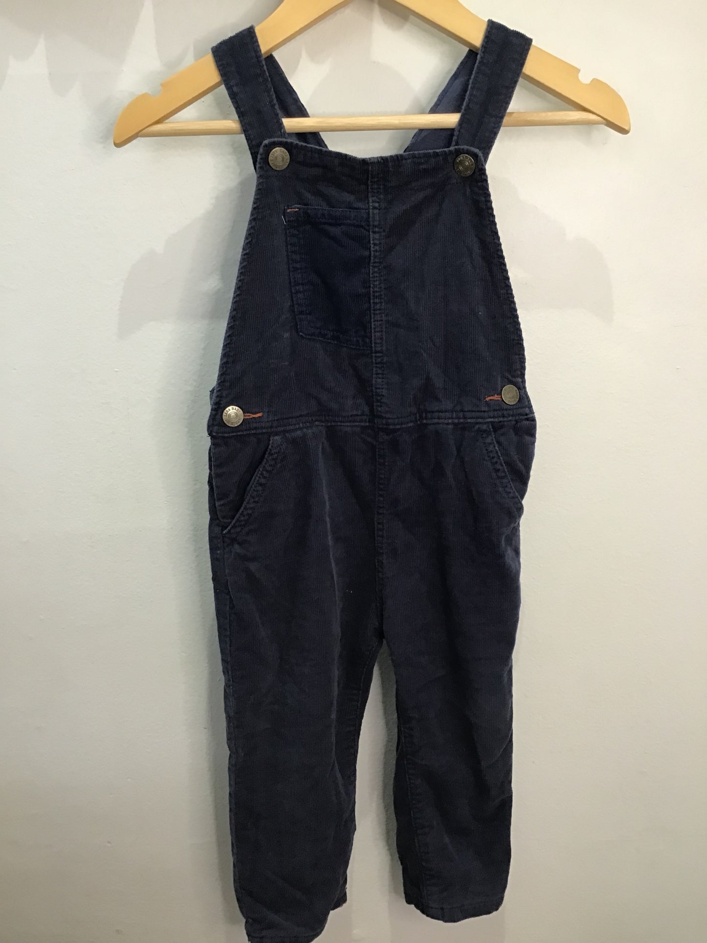 Romper blue soft corduroy 12-18m