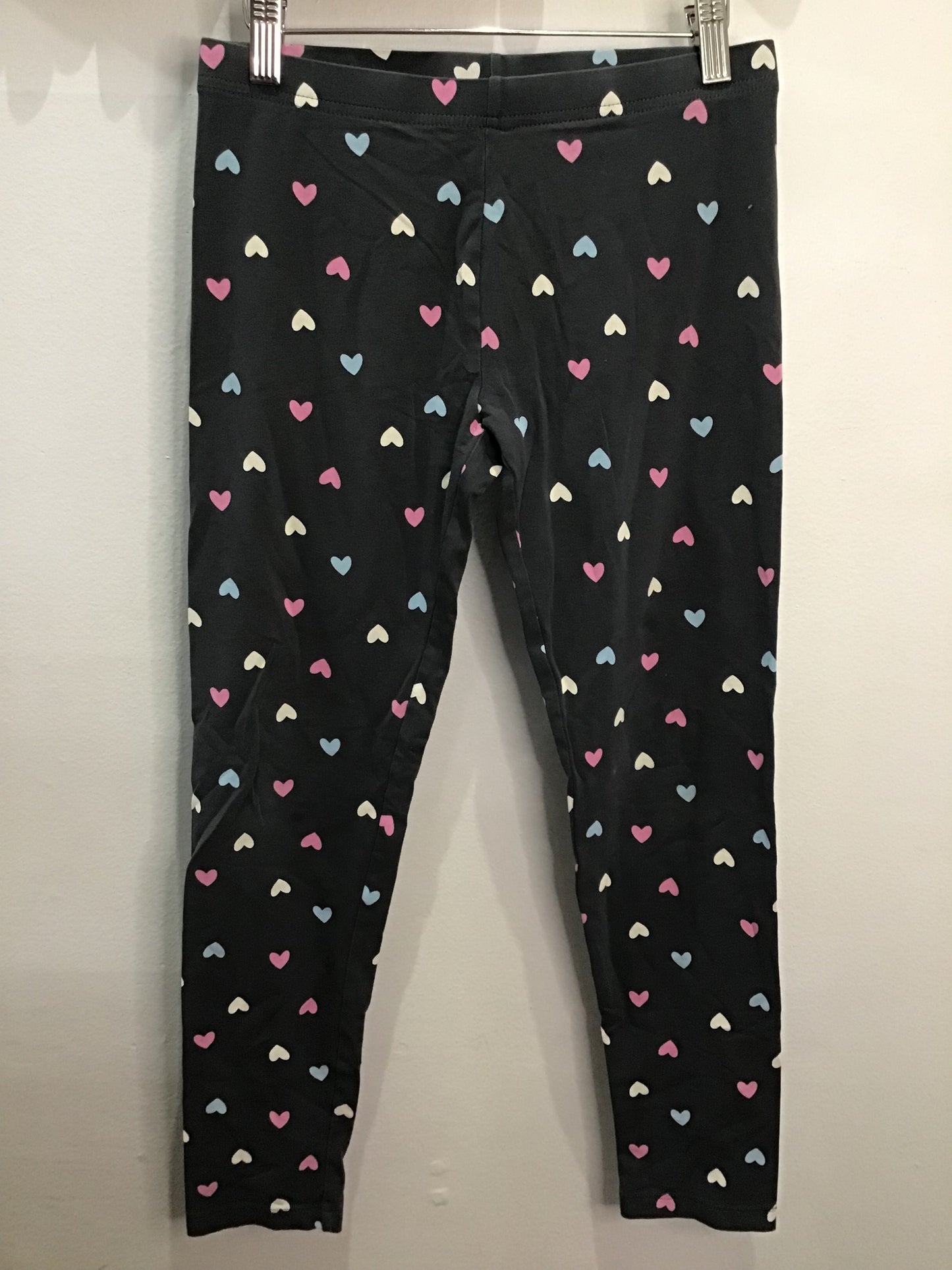Grey hearts leggings 10-12y