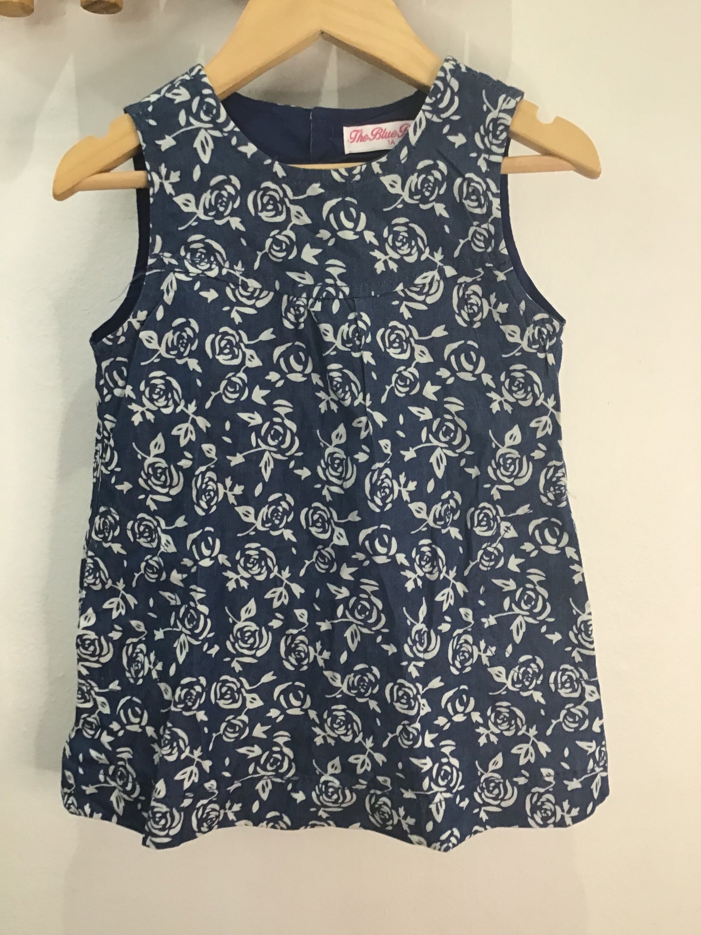 Dress denim roses 12-18m