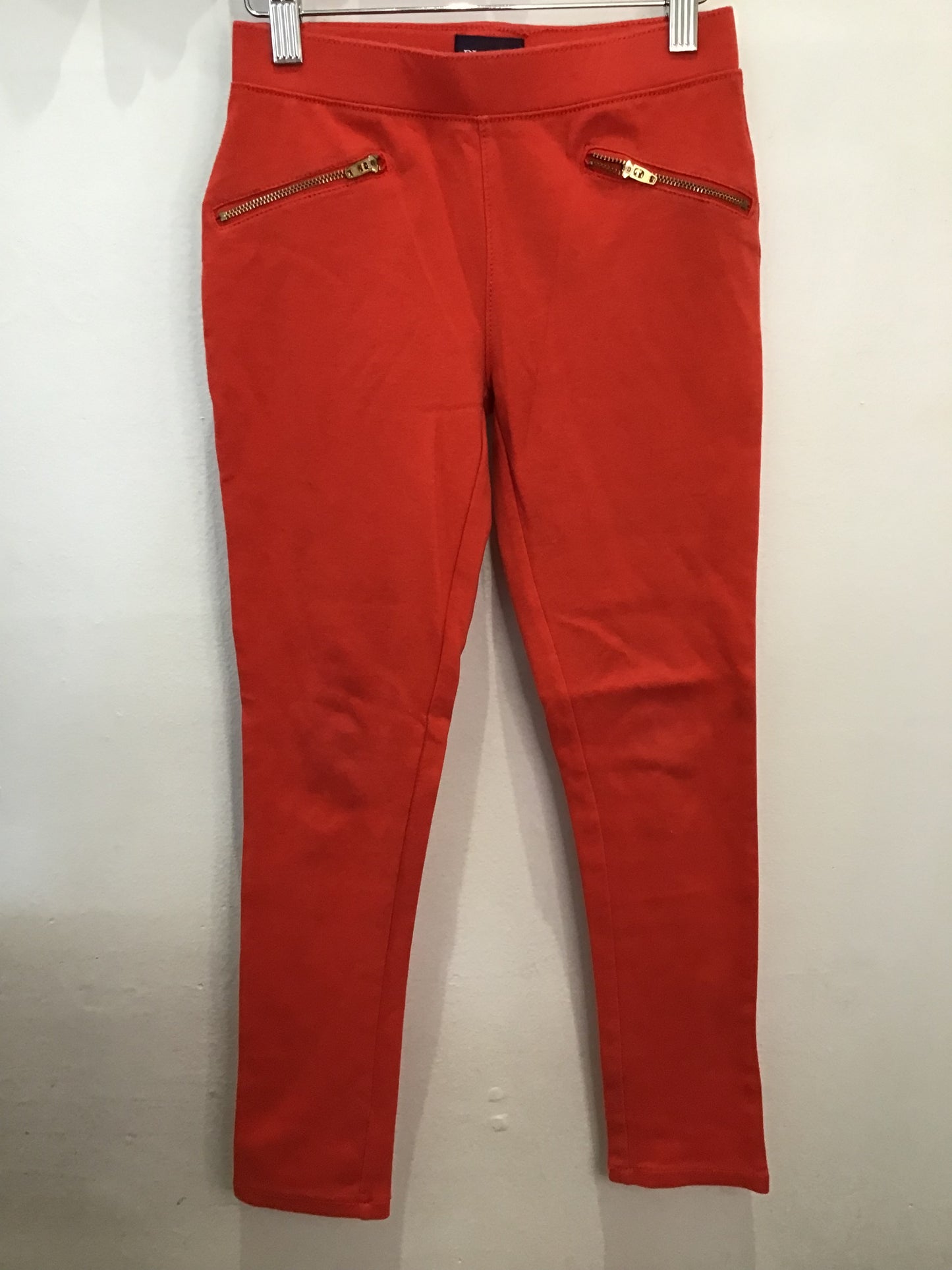 Pants tomato red zippered leggings 10y