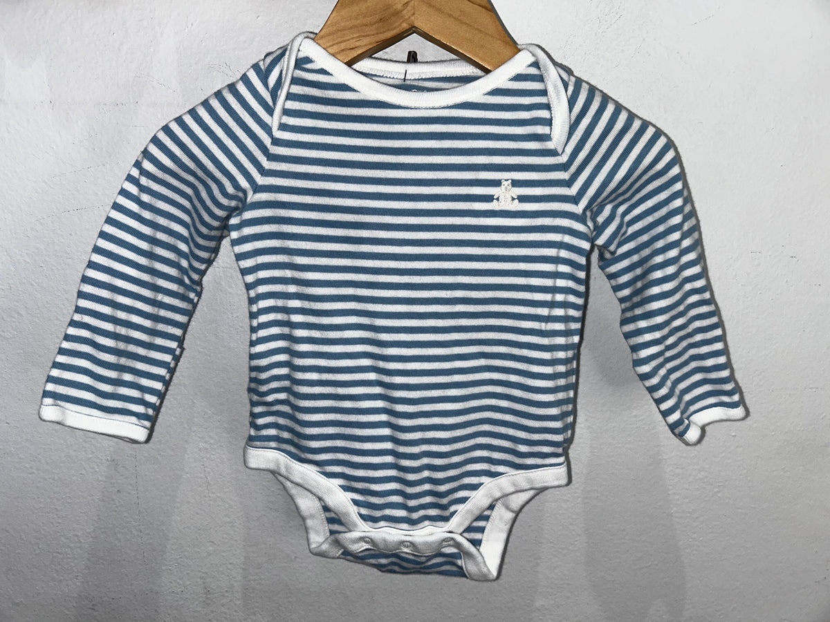 Light blue stripe onesie 0-3m